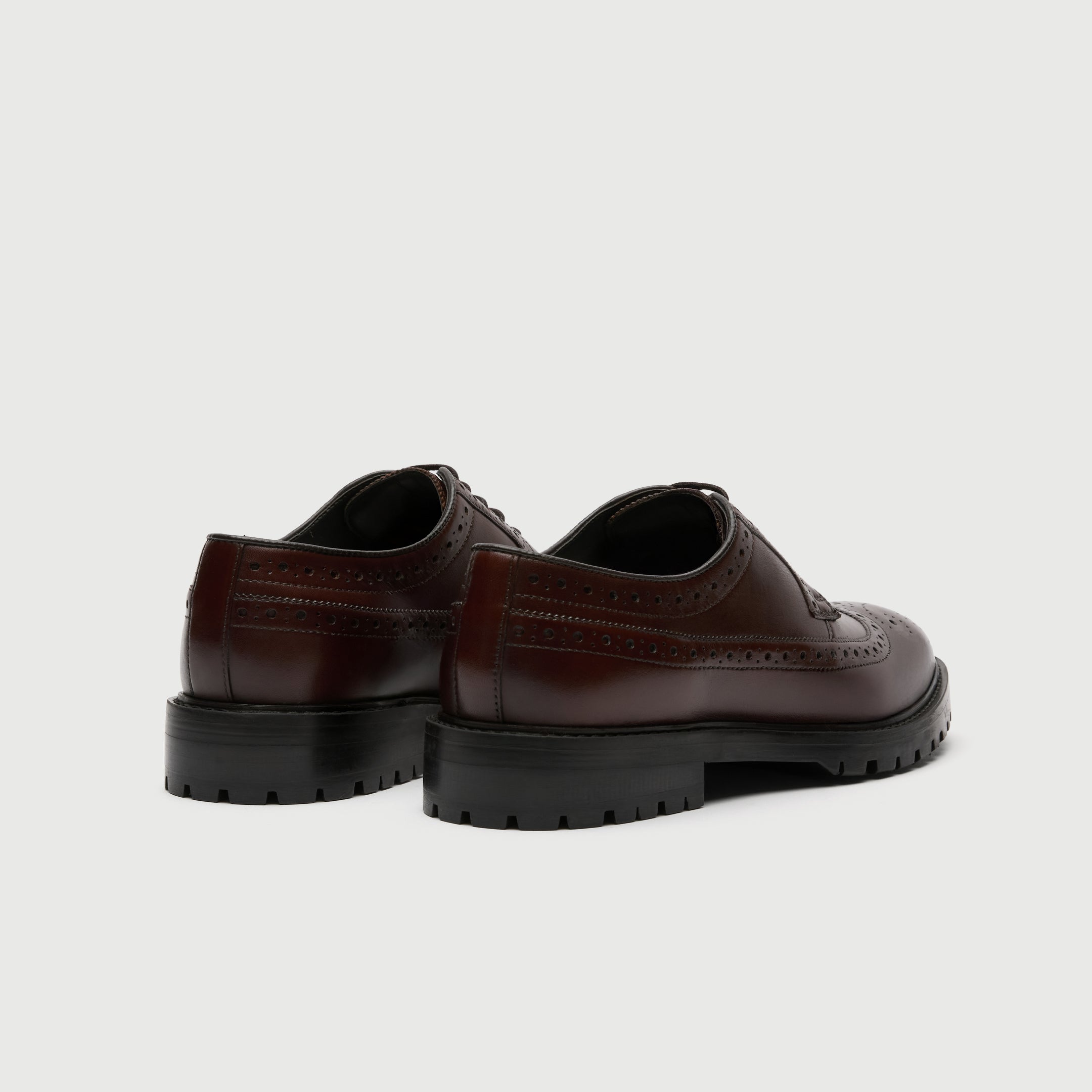 WALK London Men's James Brogue in brown Leather