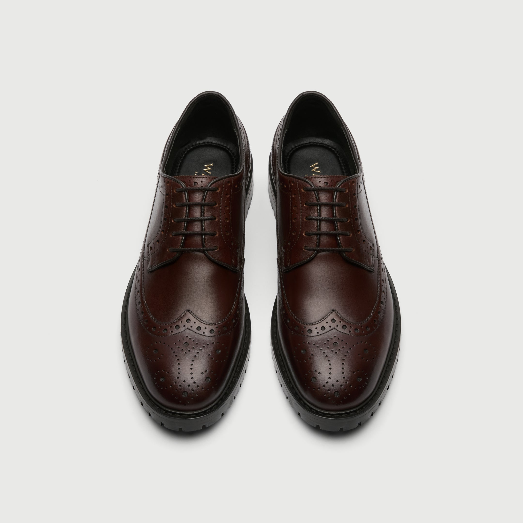 WALK London Men's James Brogue in brown Leather