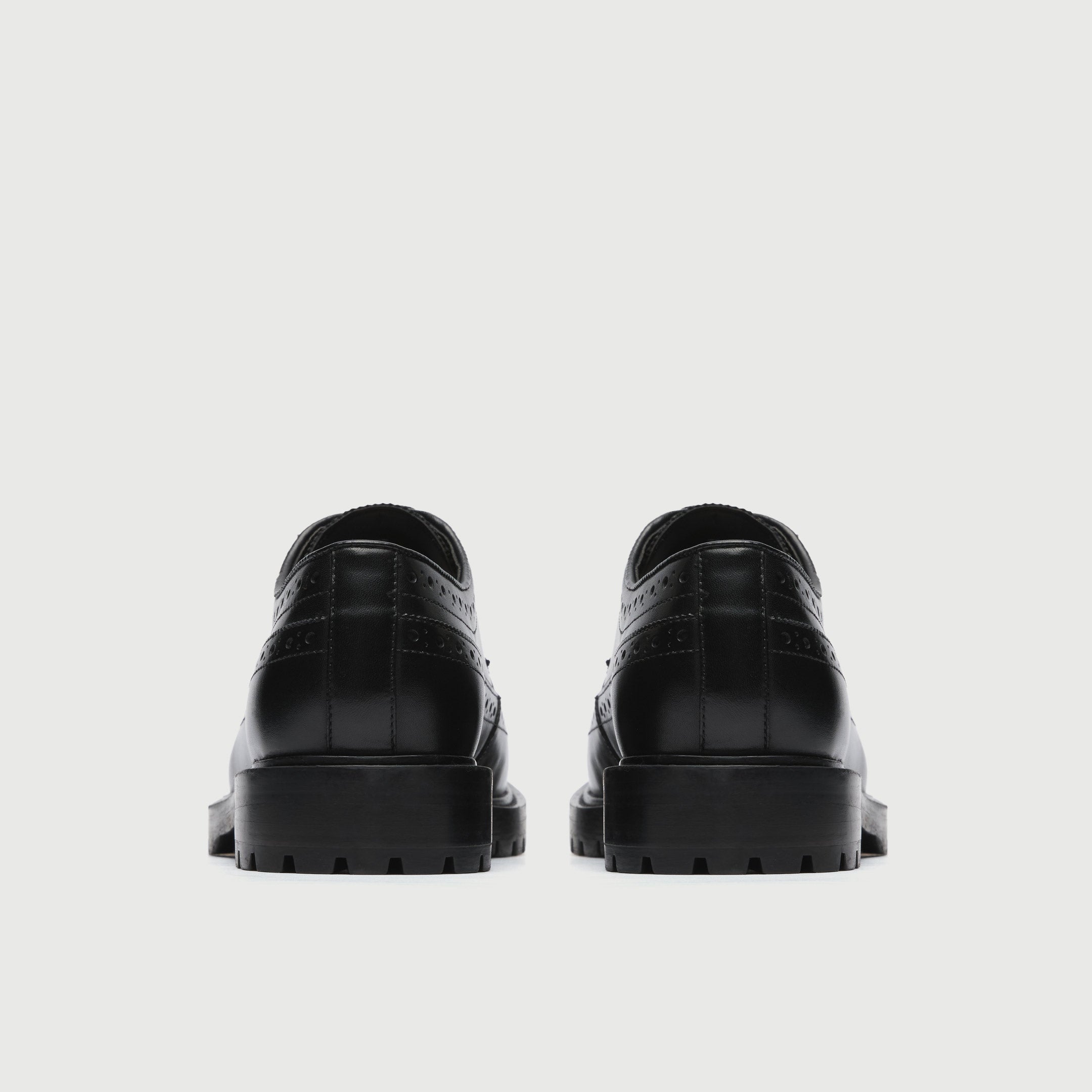 WALK London Mens James Brogue in Black Leather
