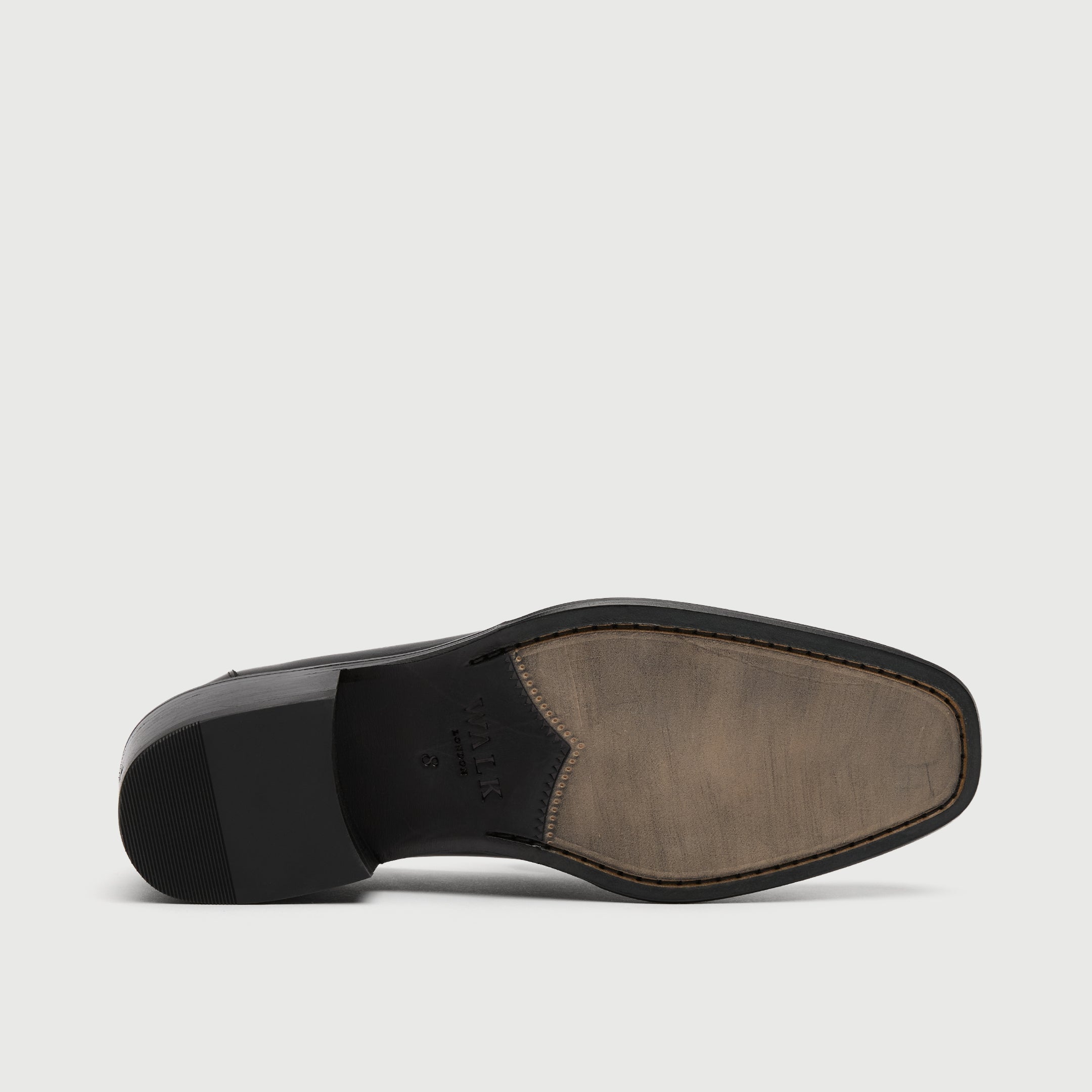 Walk London Lennon Trim loafer in black leather