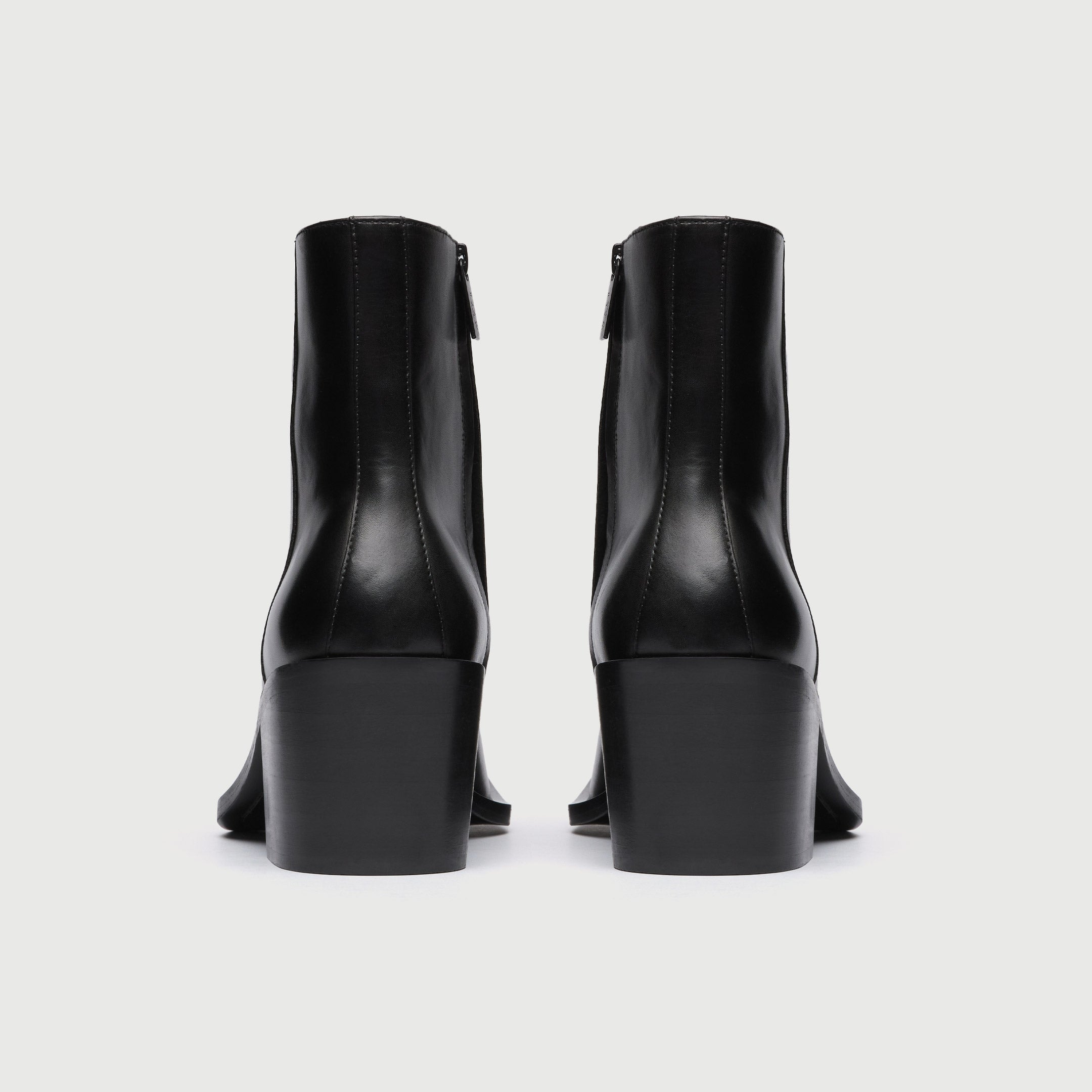 WALK London Mens Nola Inside Zip Boot in Black Leather
