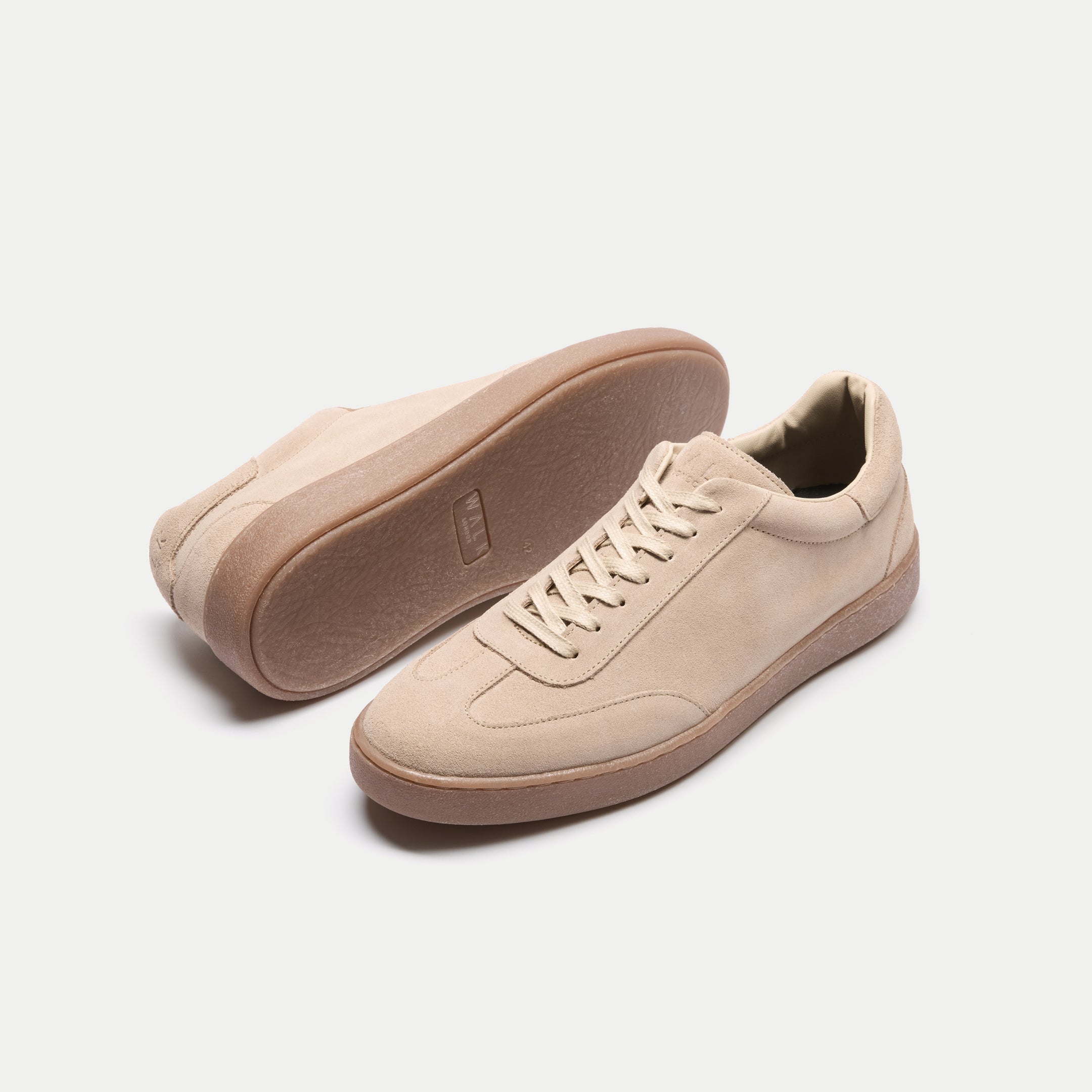 Mens Porto Trainer in Stone Suede | Walk London