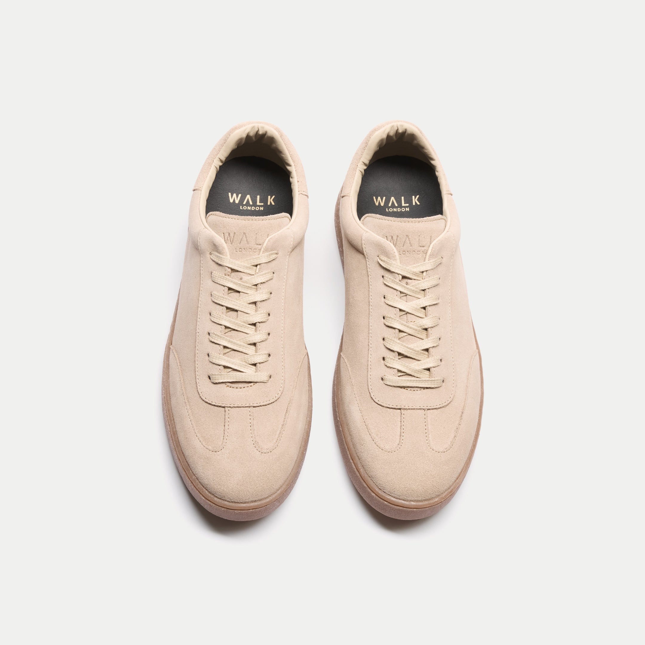 Mens Porto Trainer in Stone Suede | Walk London