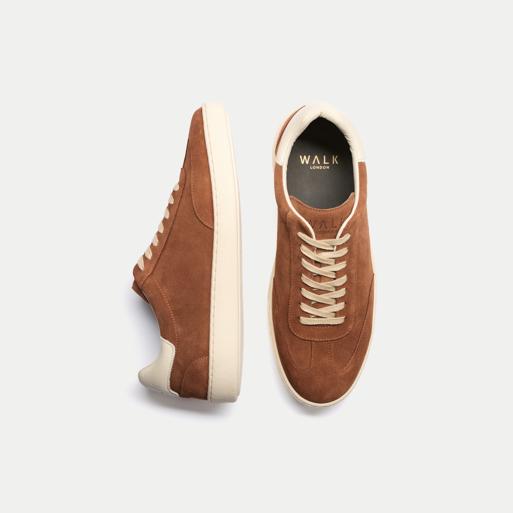Mens Porto Trainer in Tan Suede | Walk London