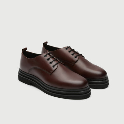 Walk London Brooklyn Derby Shoe Brown Leather Official Site