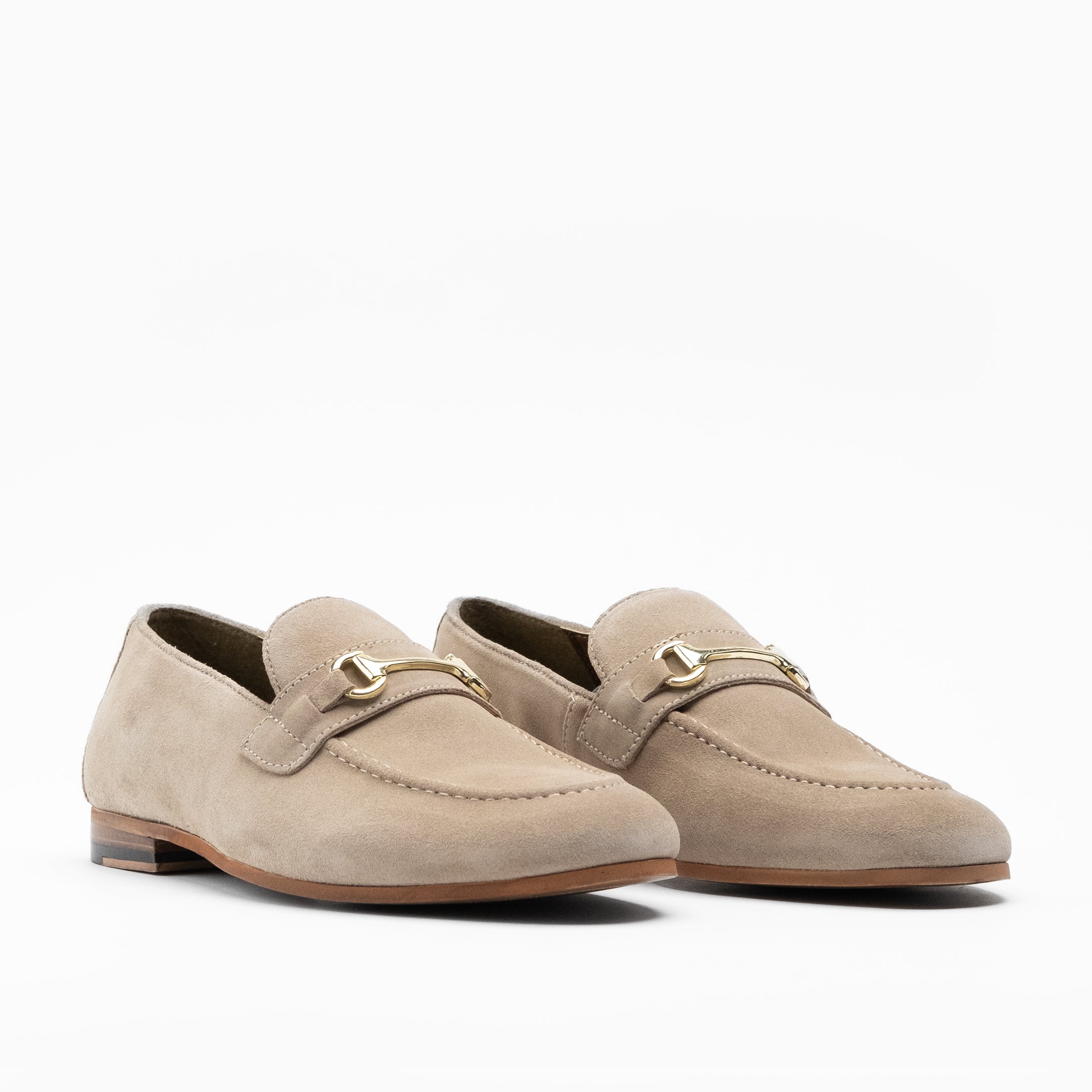 Terry Trim Loafer - Stone Suede