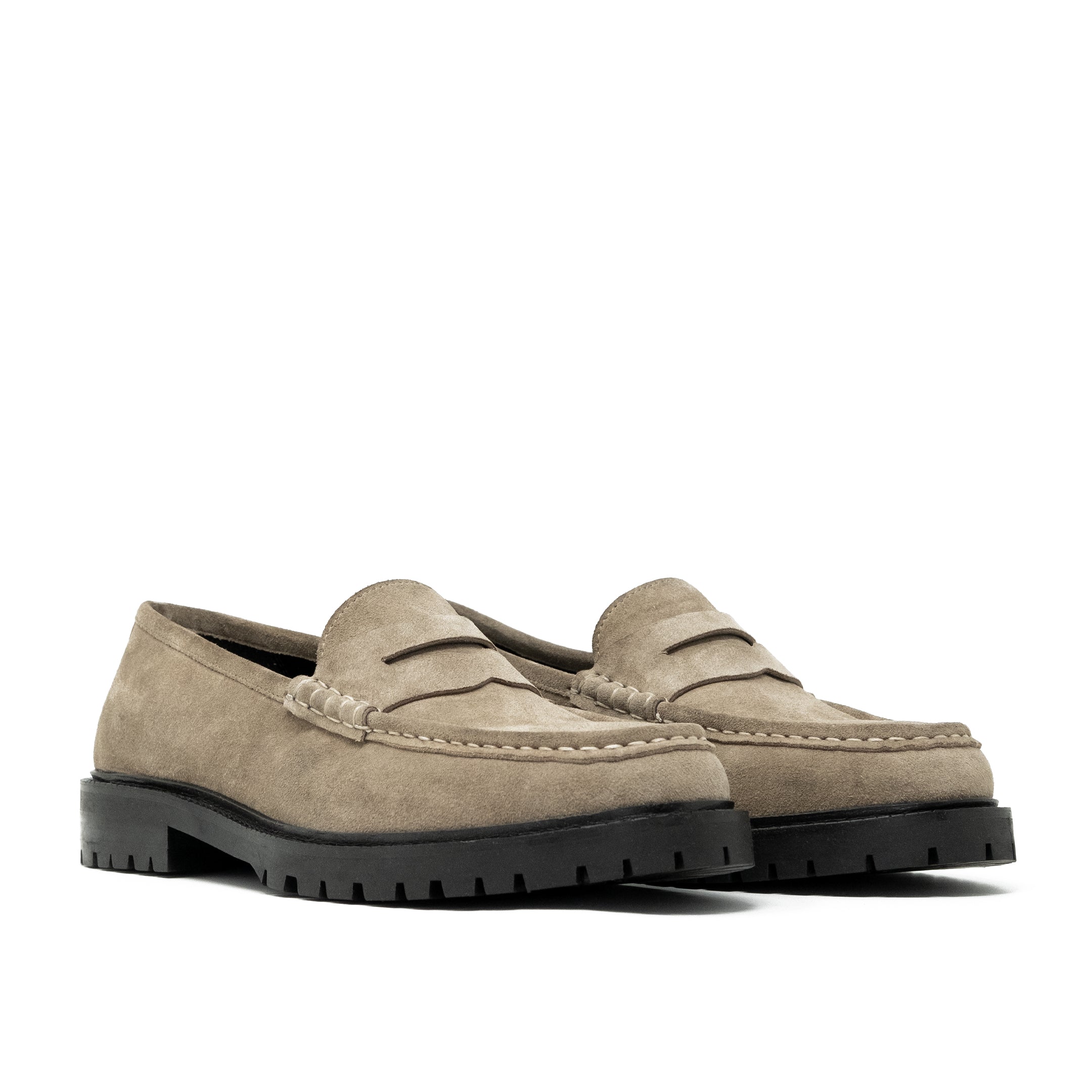 Campus Saddle Loafer - Stone Suede