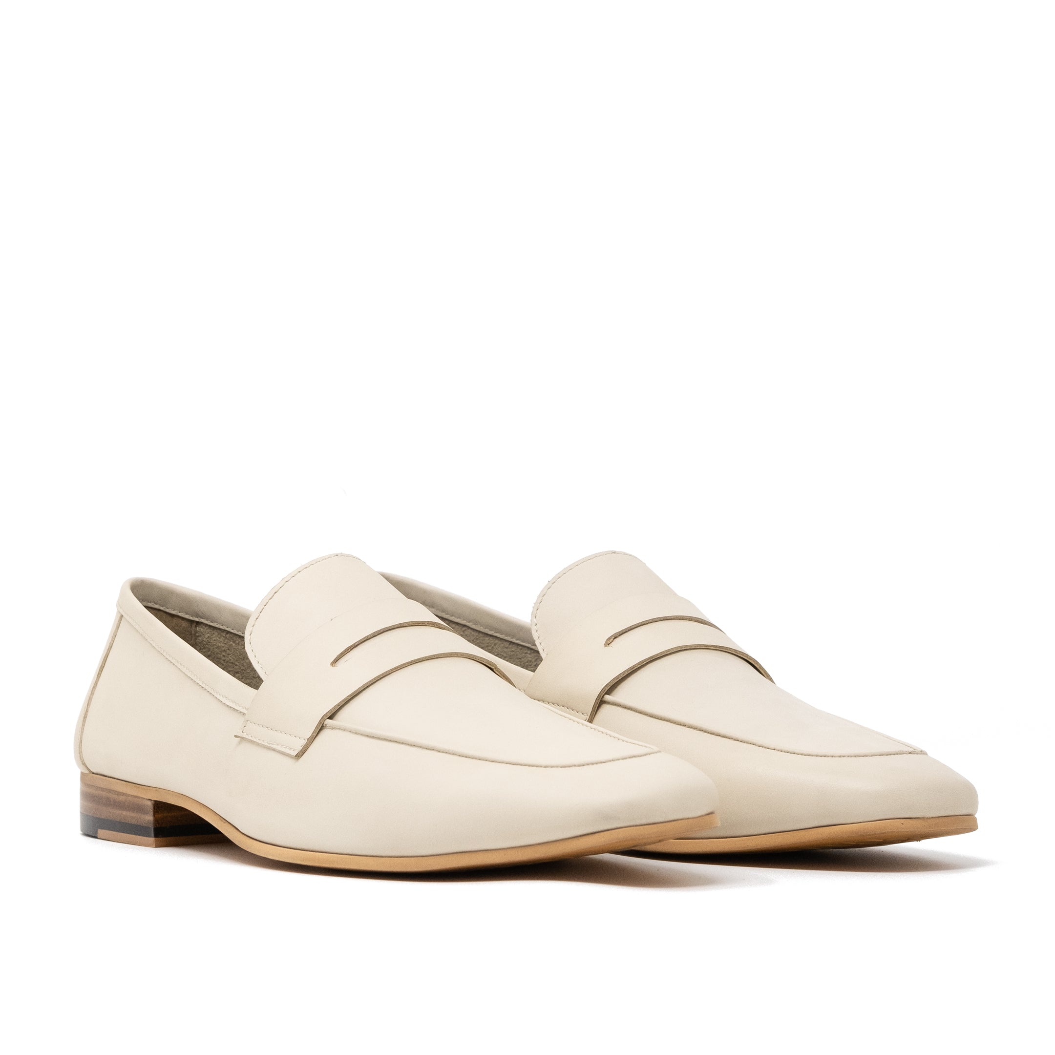 Capri Penny Loafer - Off White Leather