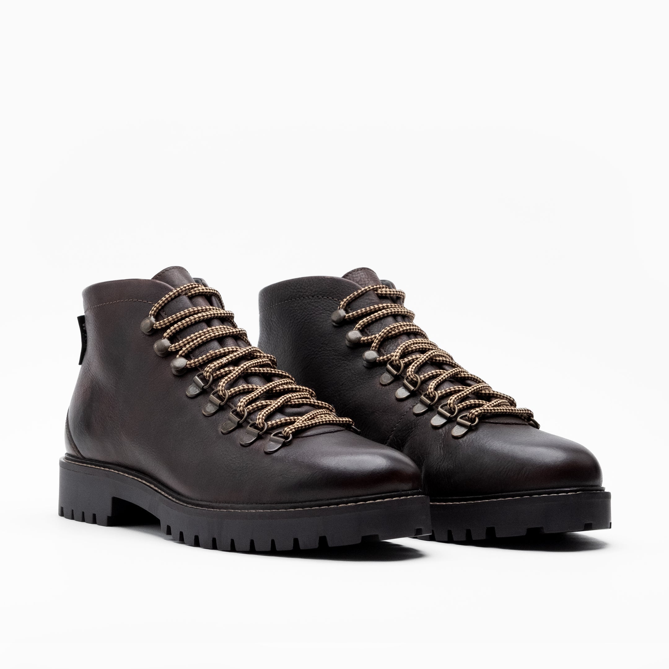 WALK London Sean Low Hiking Boots Brown Leather