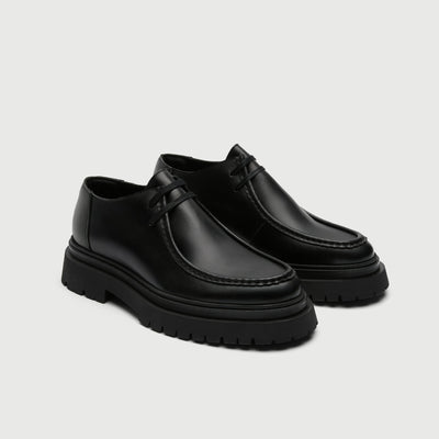 Walk London Soho apron shoe in black leather