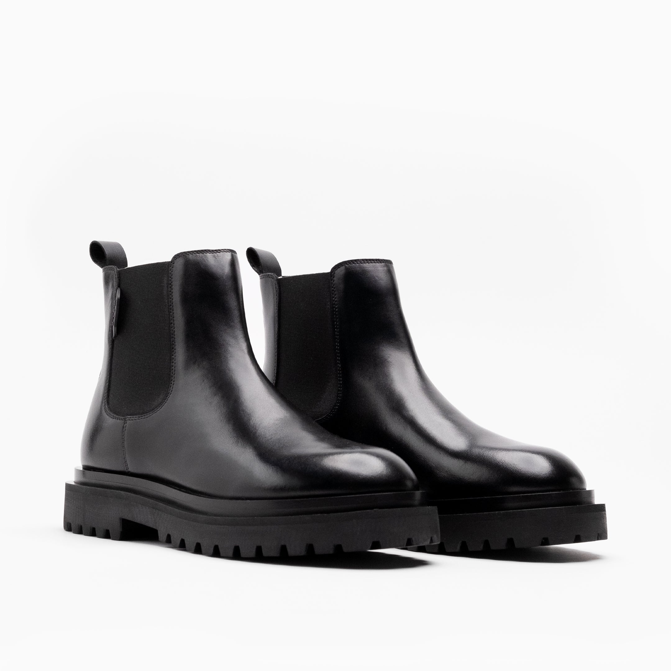 Walk London Mens Sully Chelsea Boot in Black Leather