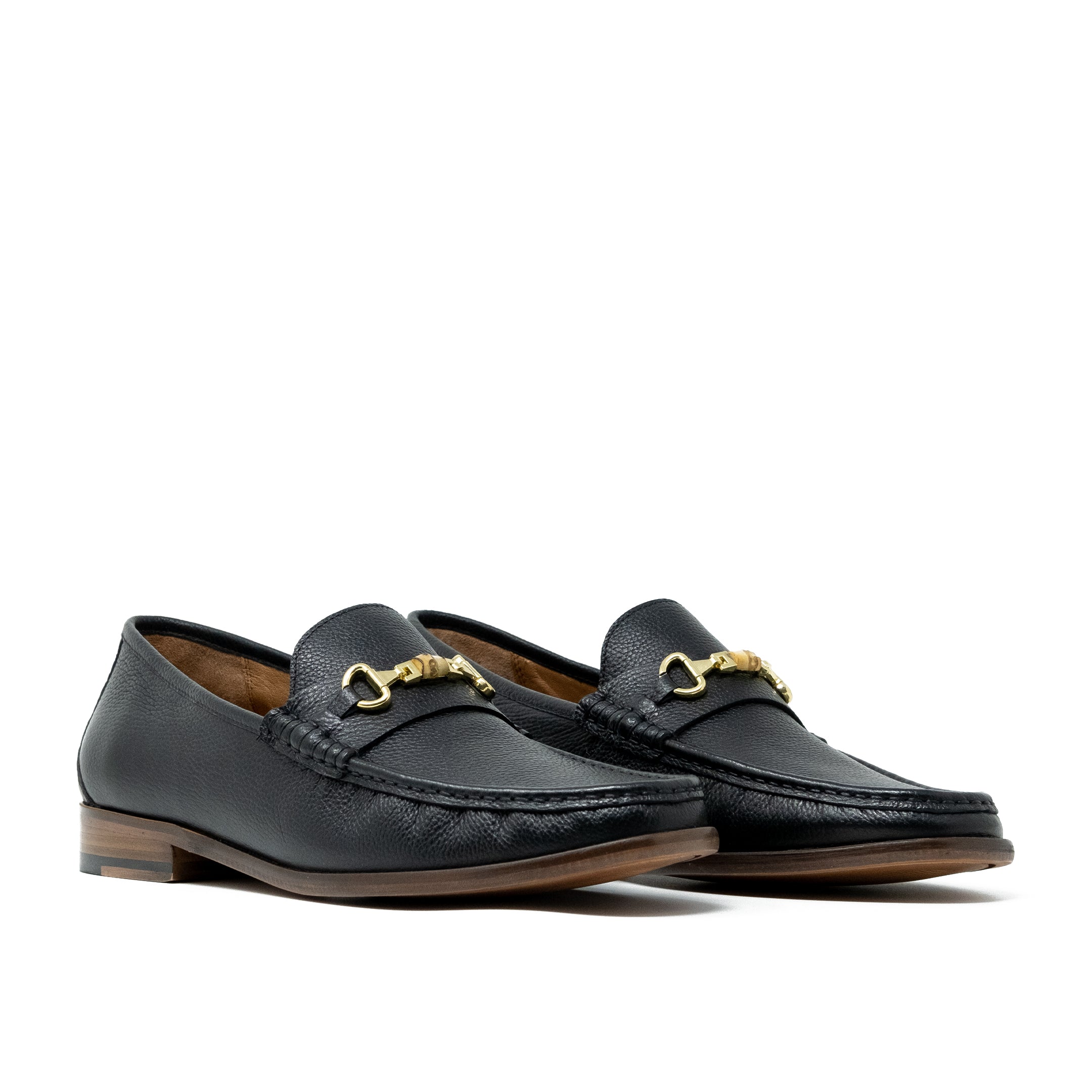 Tino Bone Loafer - Black Leather
