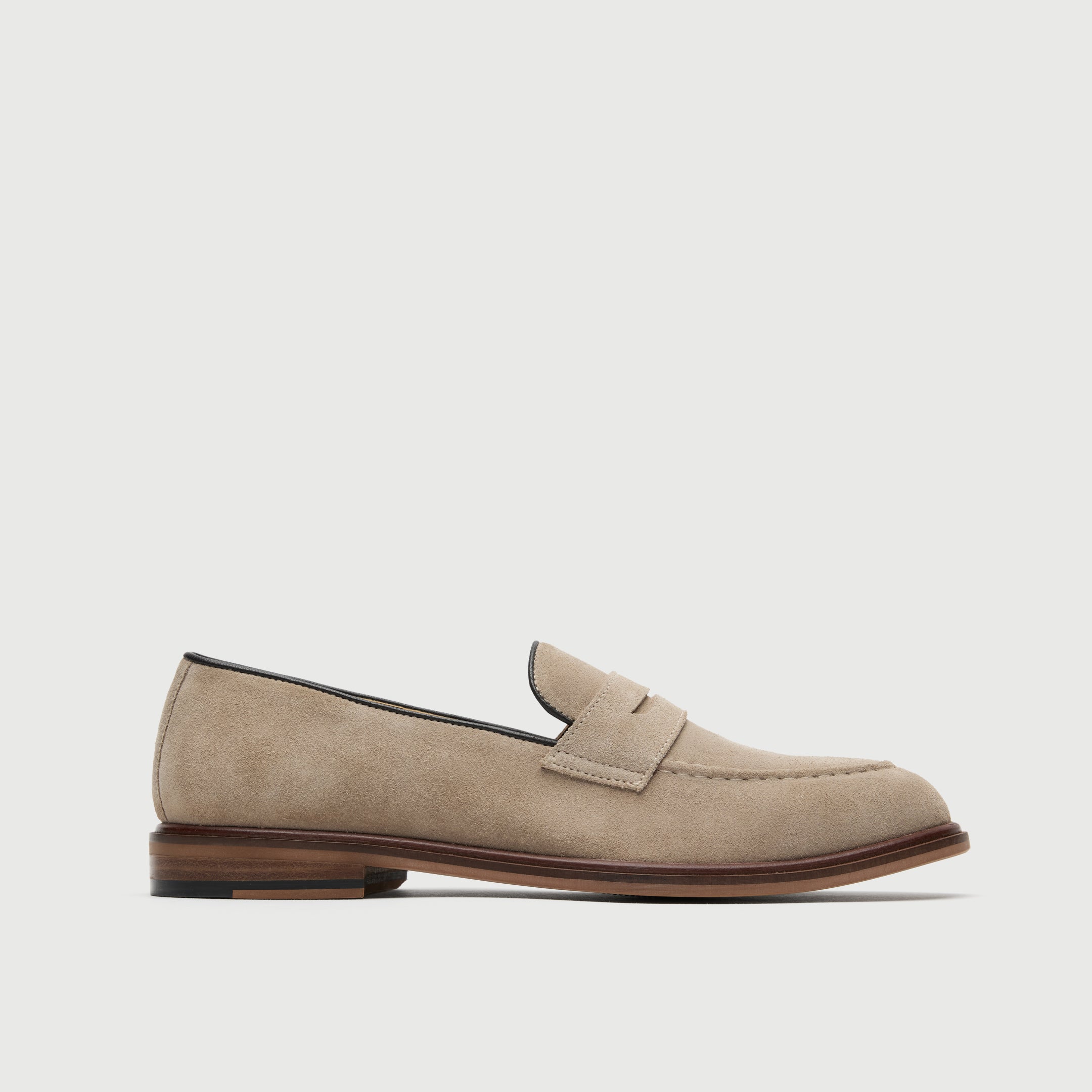 Putney Saddle Loafer Stone Suede Walk London Official Site