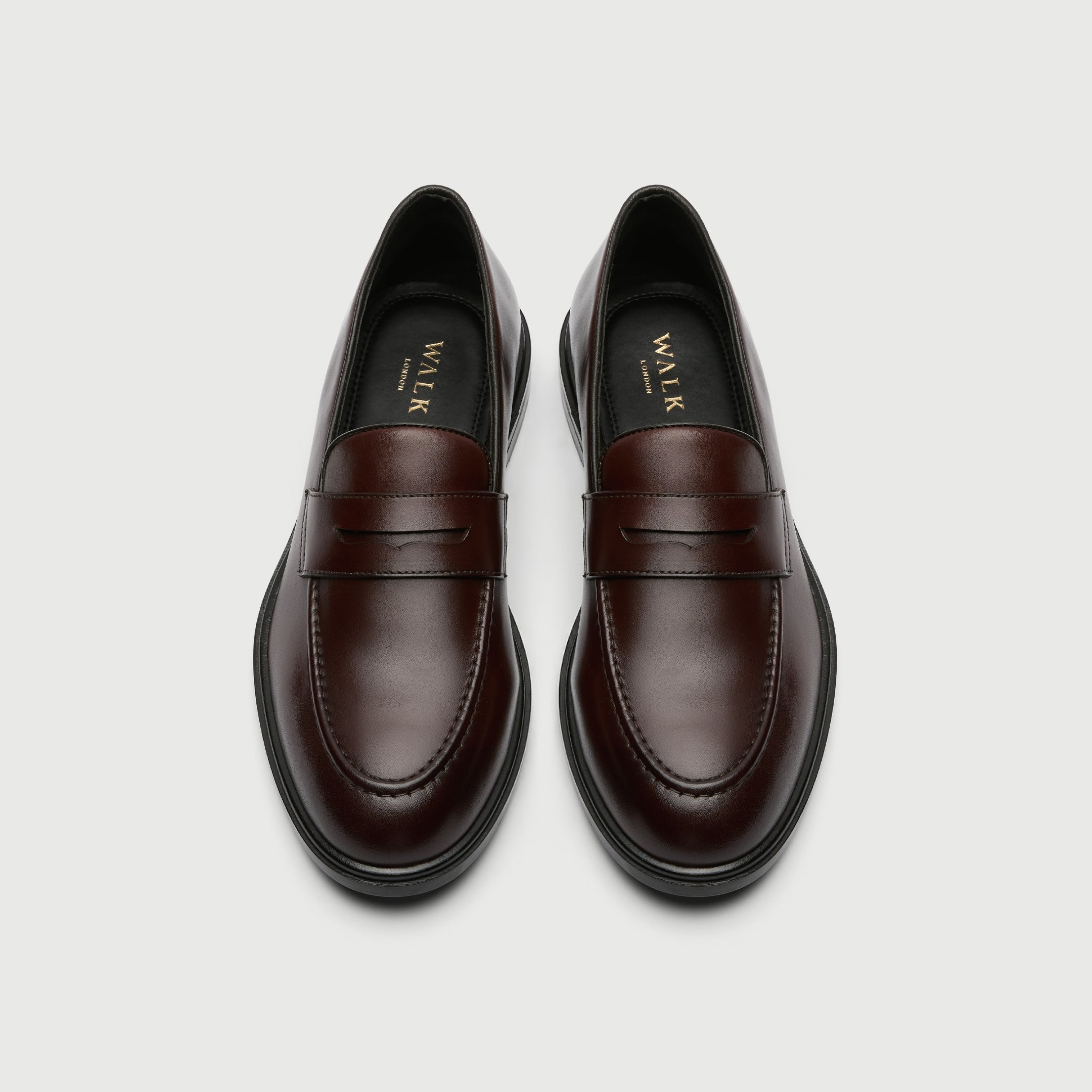 Walk London Putney Saddle loafer in brown leather
