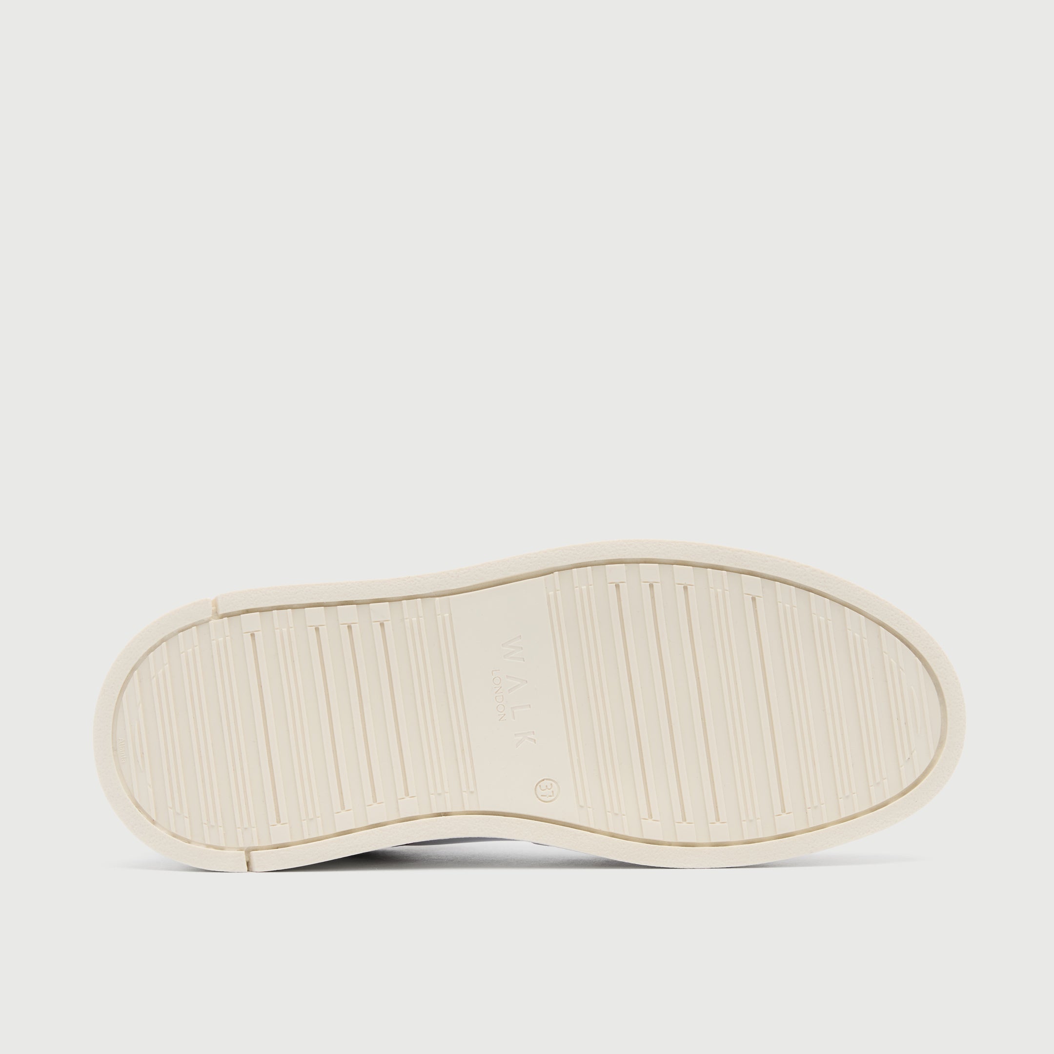 Walk London Womens Santa Rosa Trainer in White and Red Leather