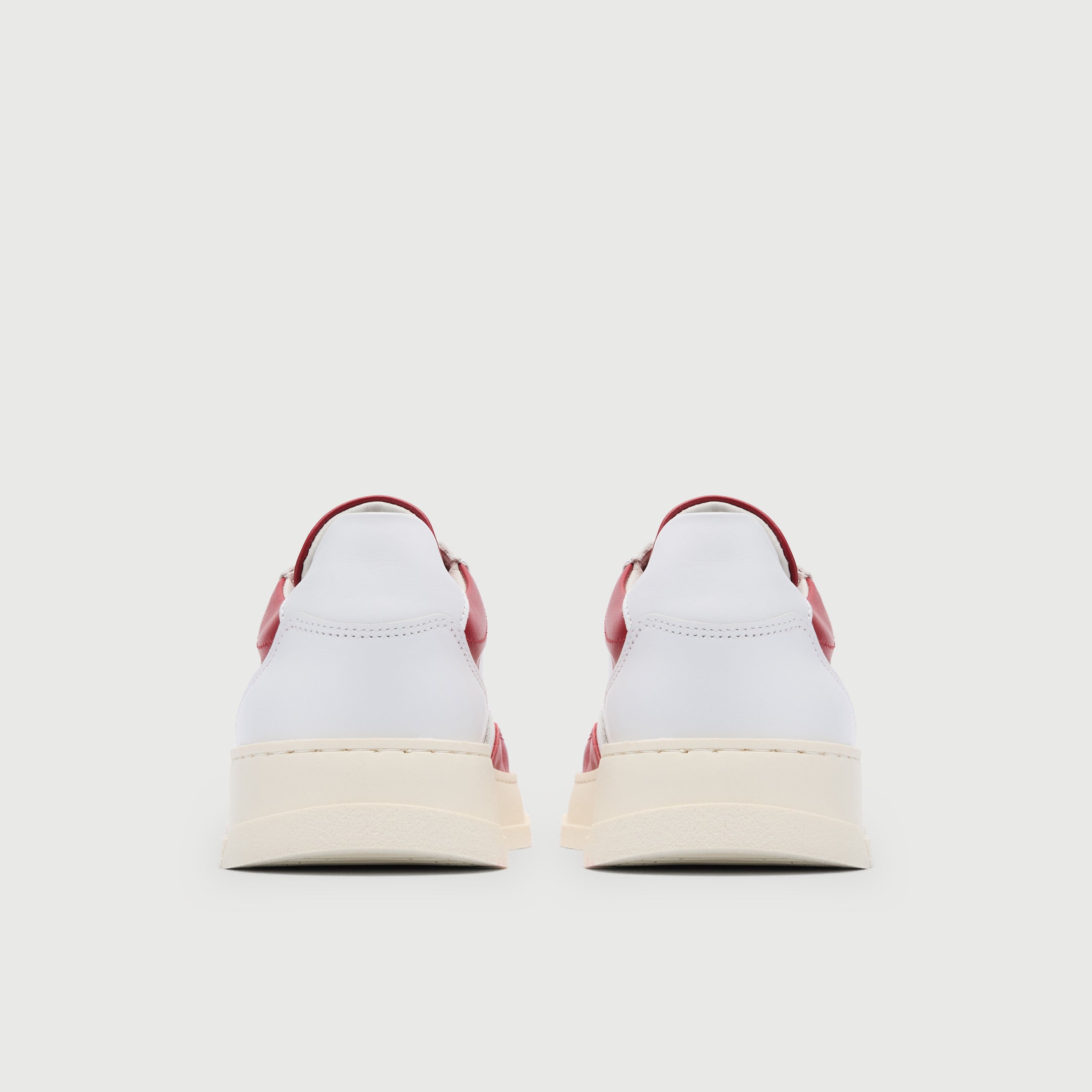 Walk London Womens Santa Rosa Trainer in White and Red Leather