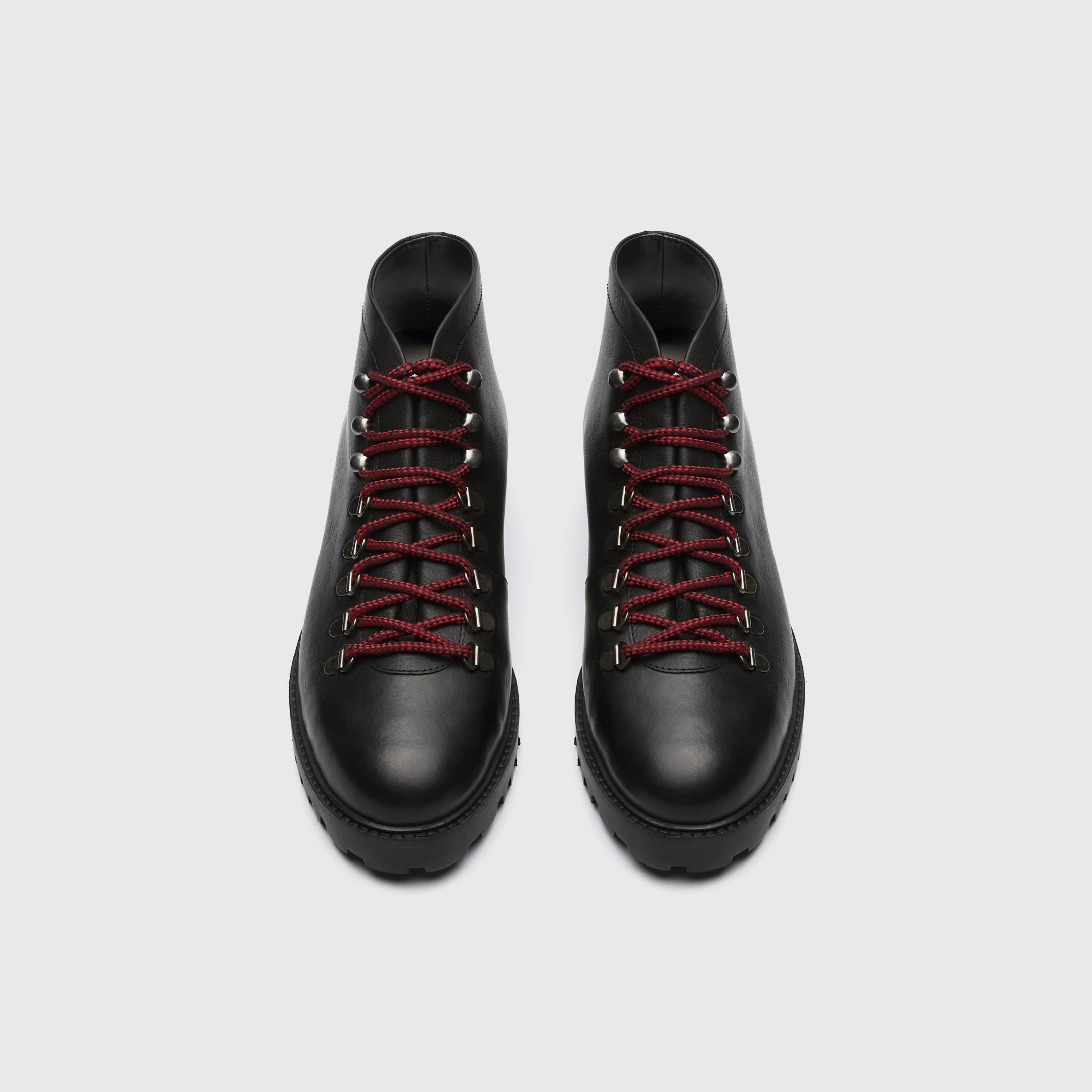 WALK London Men's Sean Low Hiking Boot in Black Leather