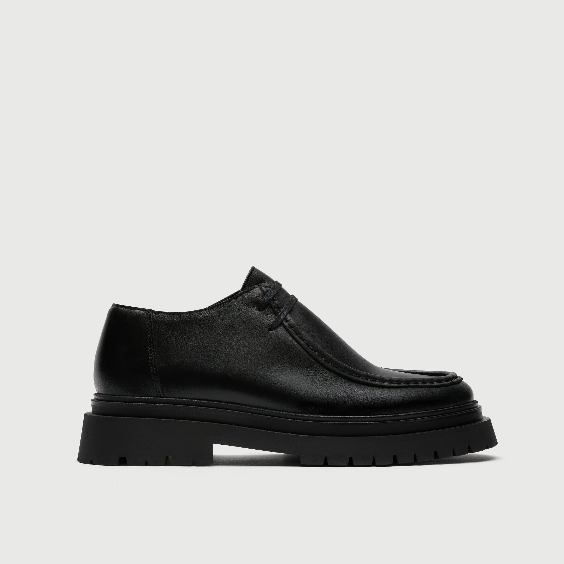 Walk London Soho apron shoe in black leather