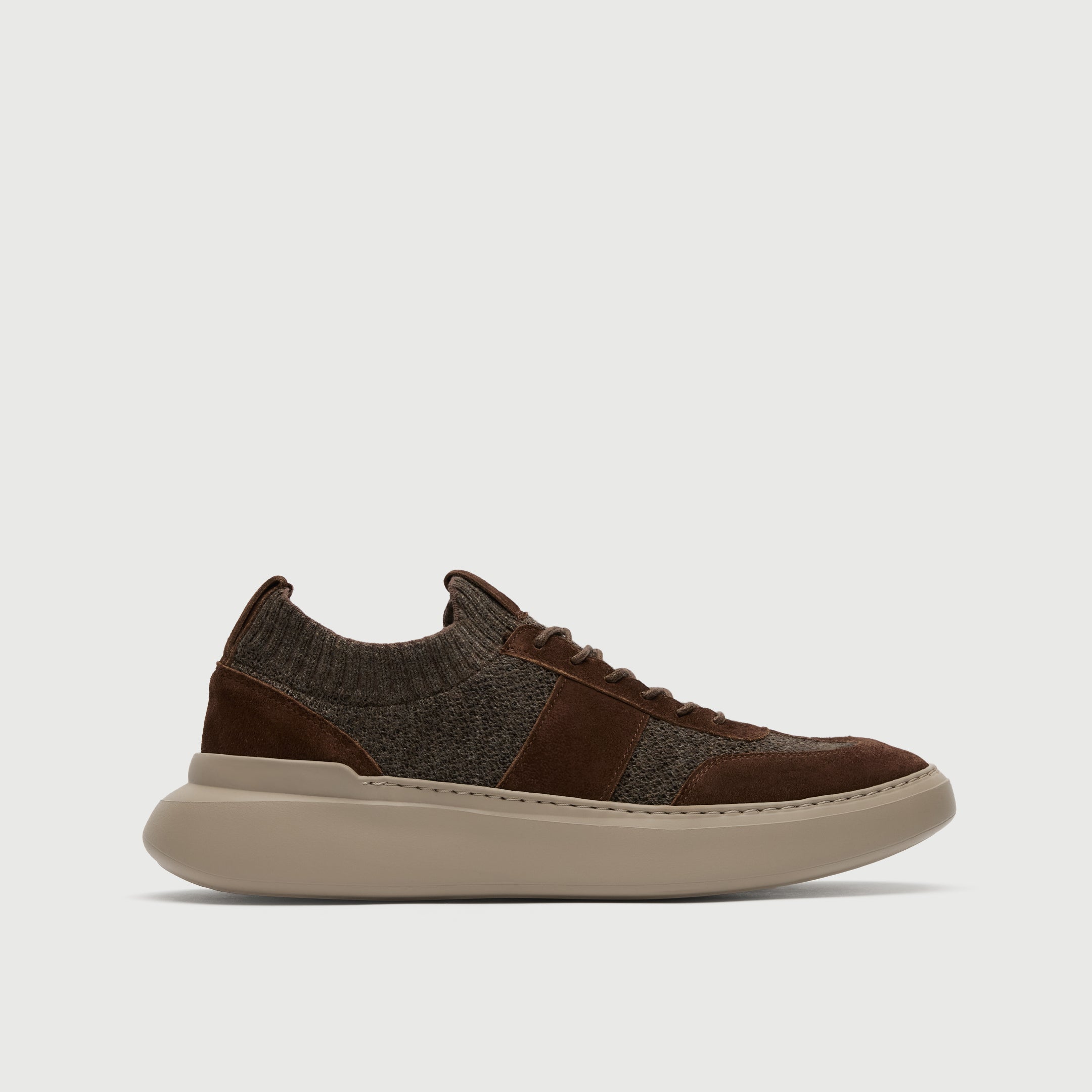 Walk London Mens Venice Trainer | Brown Suede