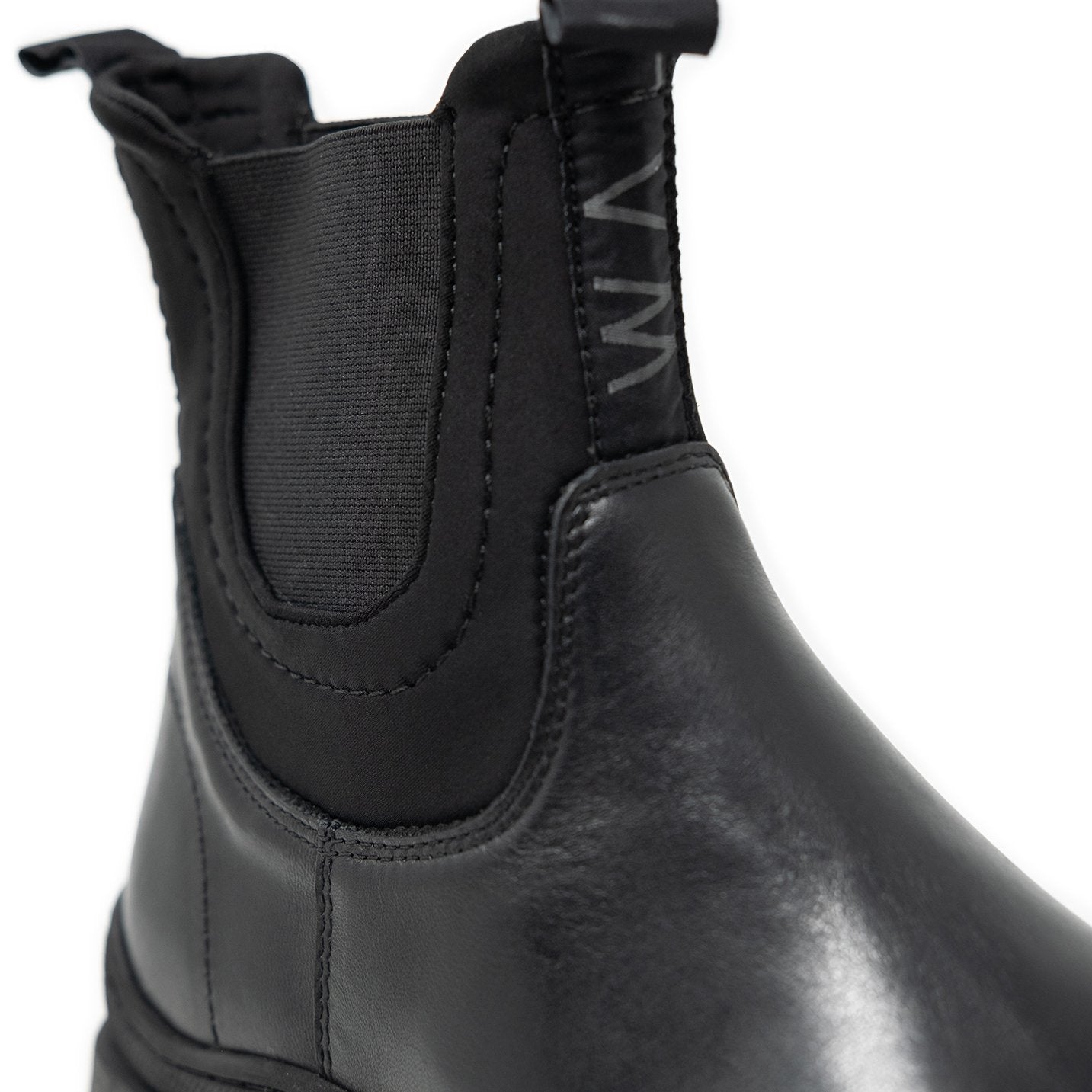 Black Chelsea Boots With Neoprene Ankle