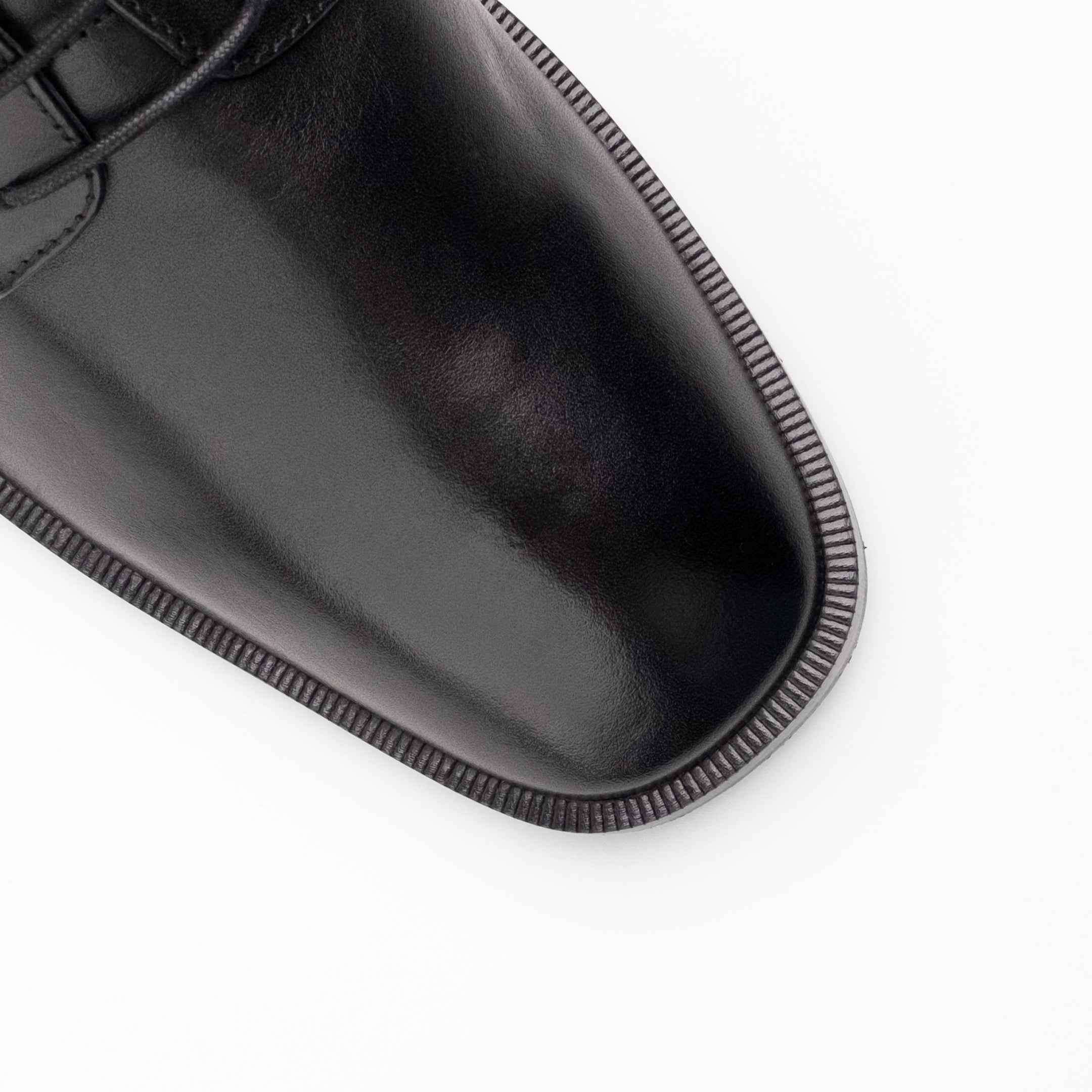 Walk London Alex Derby Shoe - Black Leather