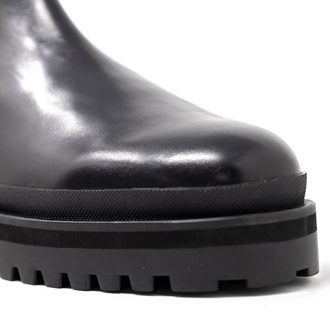 Rubber Mudguard on Black Chelsea Boot