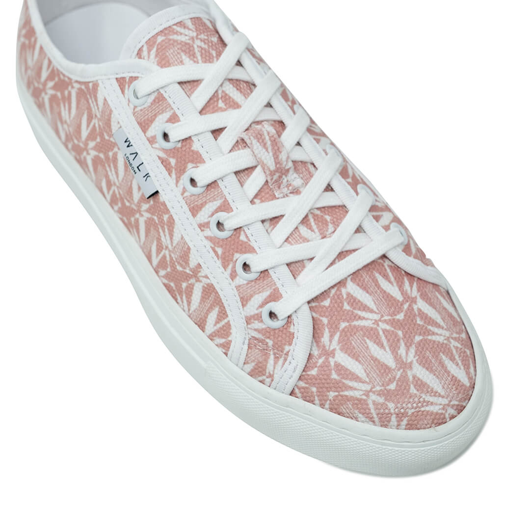 WALK London Boulevard Monogram Trainer Nude Canvas