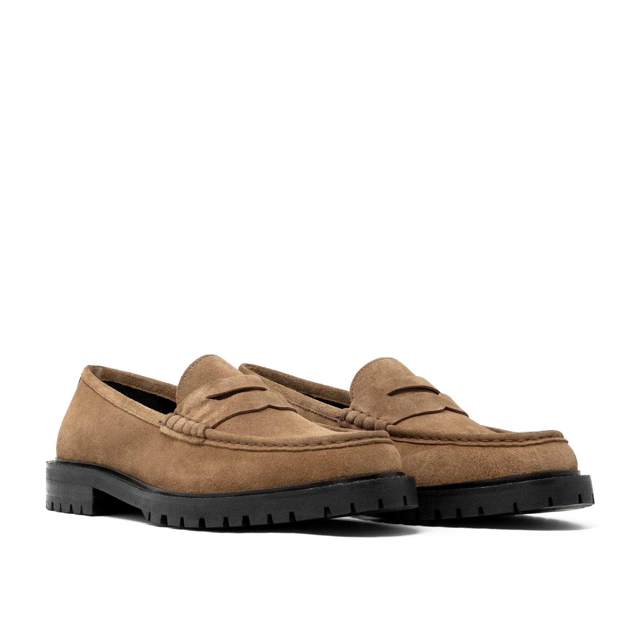 Tan Suede Campus Saddle Loafer