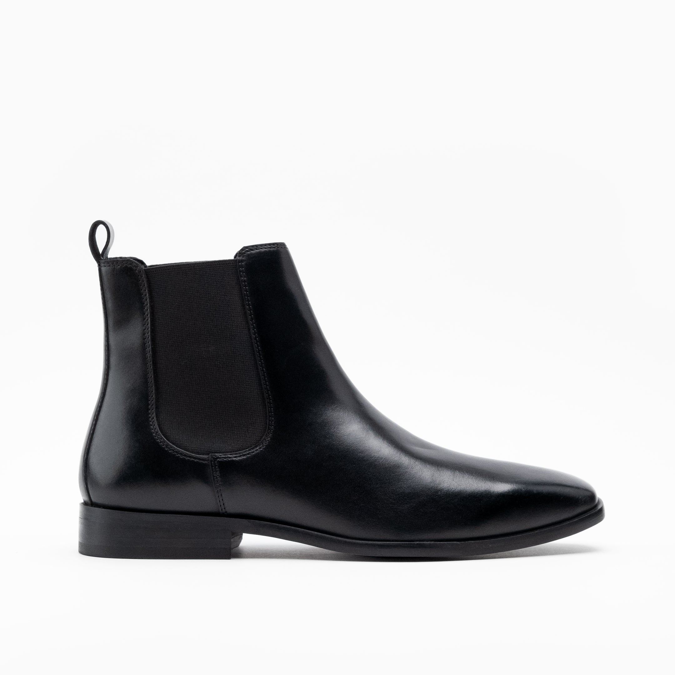 Walk London Mens City Chelsea Boot in Black Leather