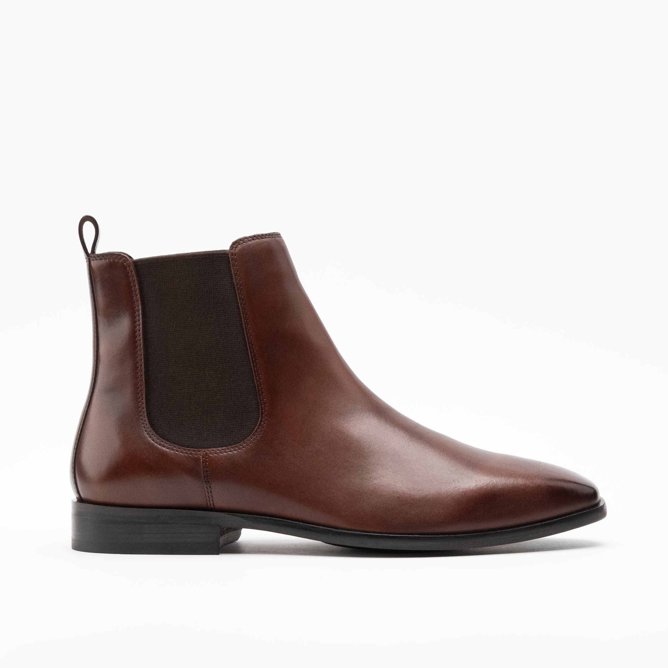 Walk London Mens City Chelsea Boot in Brown Leather