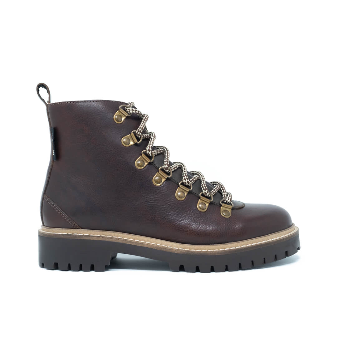 WALK London Holly Hiker Brown Leather