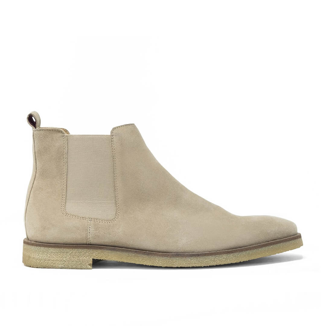 WALK London Hornchurch Chelsea Boot Stone Suede