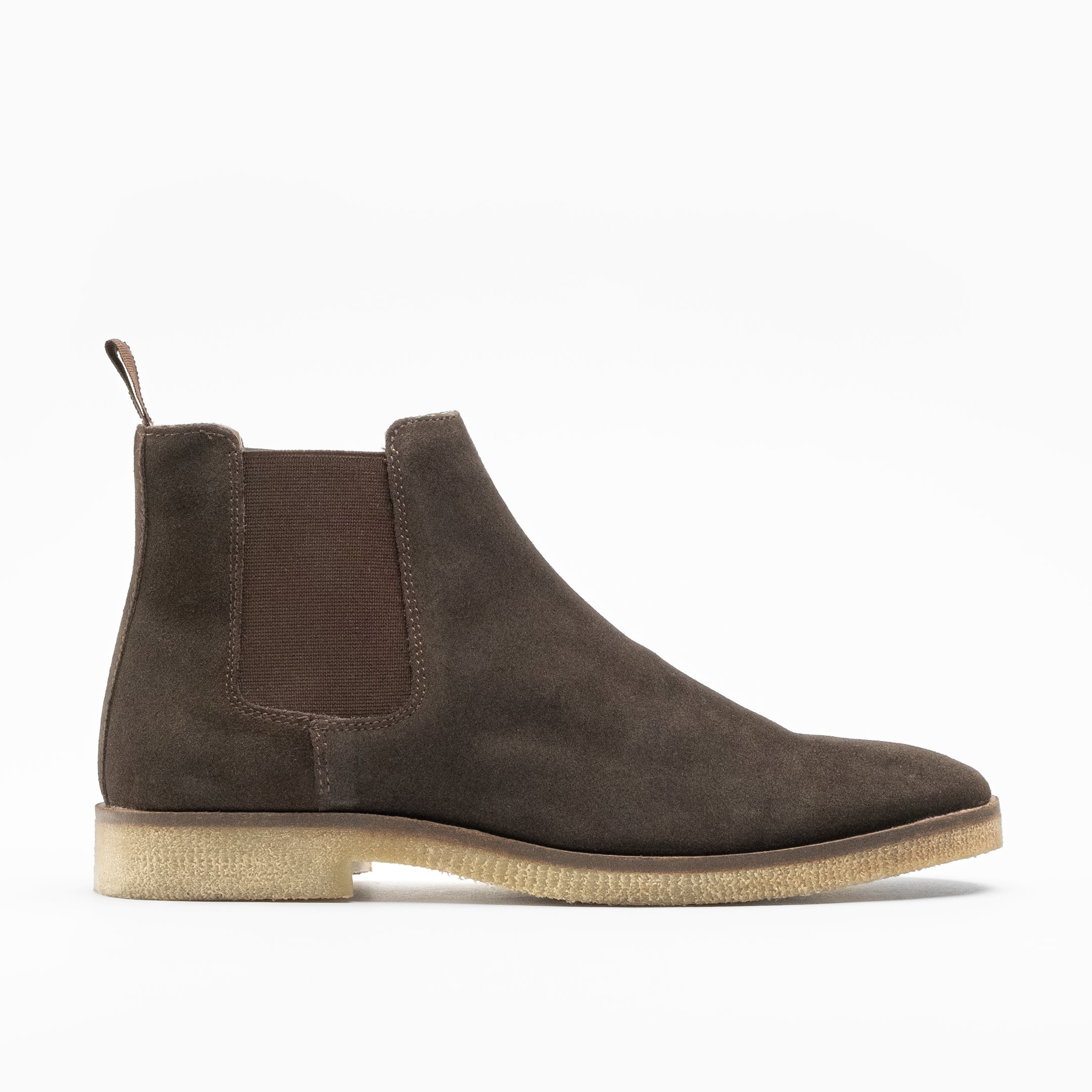 Walk London Mens Hornchurch Chelsea Boot in brown suede