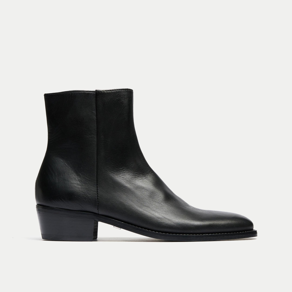 black cuban heel boots