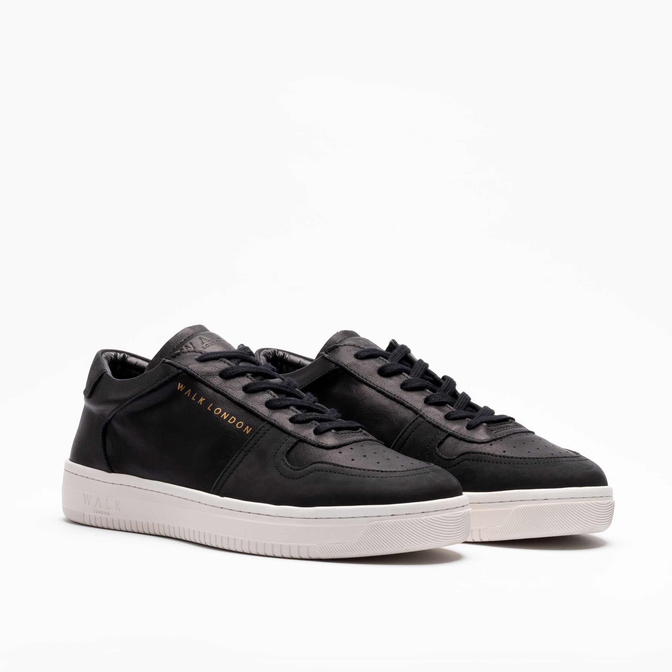 Walk London Neo Sneaker Black Leather and Suede