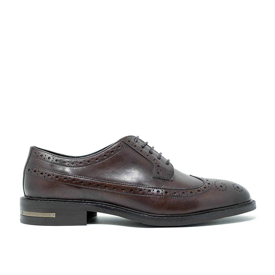 WALK London oliver brogue shoe brown leather