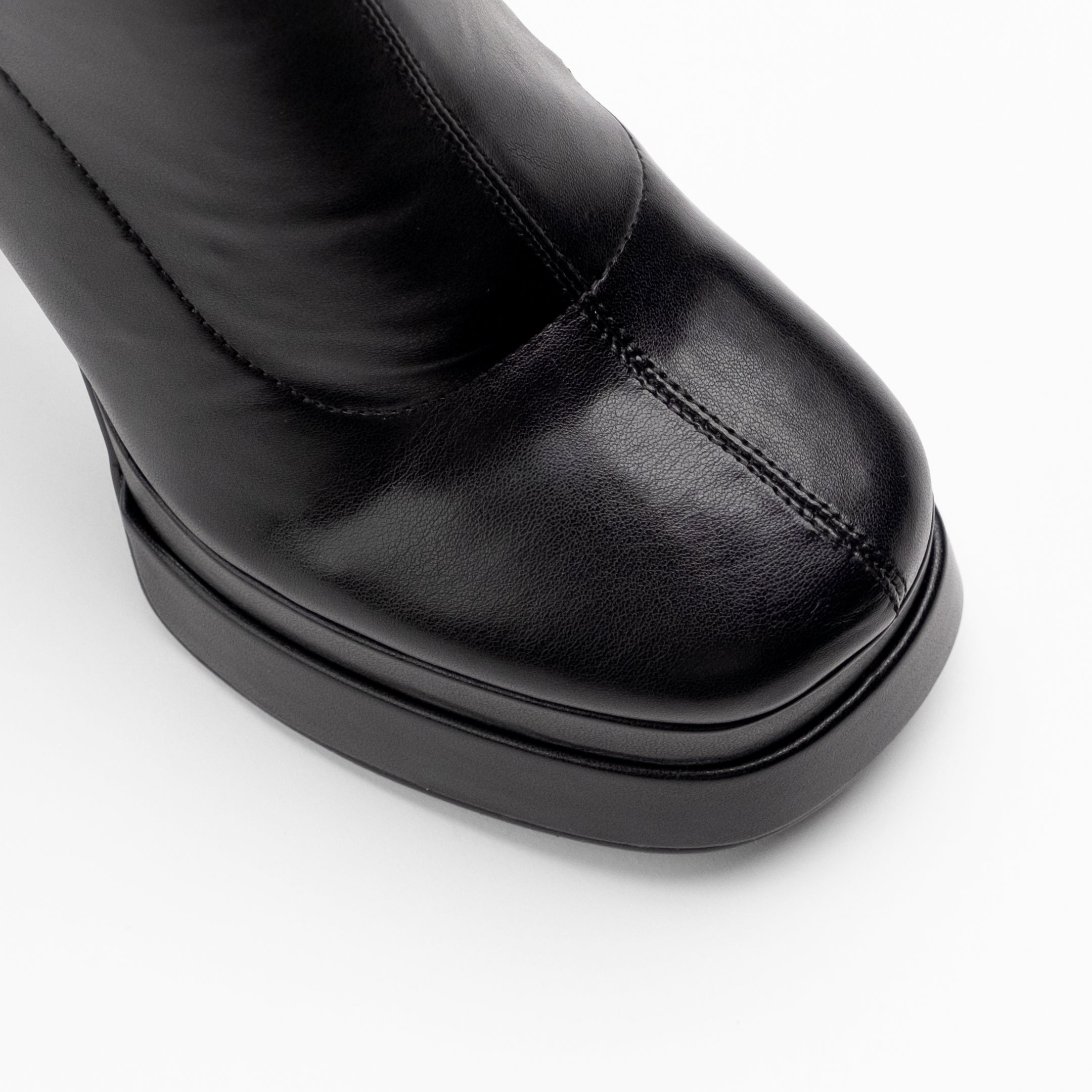 Walk London Womens Phoebe Platform Sock Boot in Black
