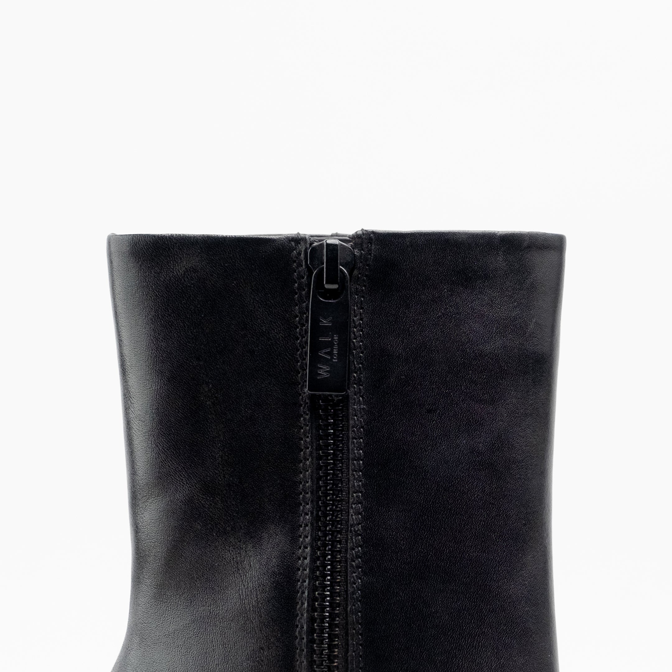 Walk London Women's Poppy Platform Boot in Black Leather