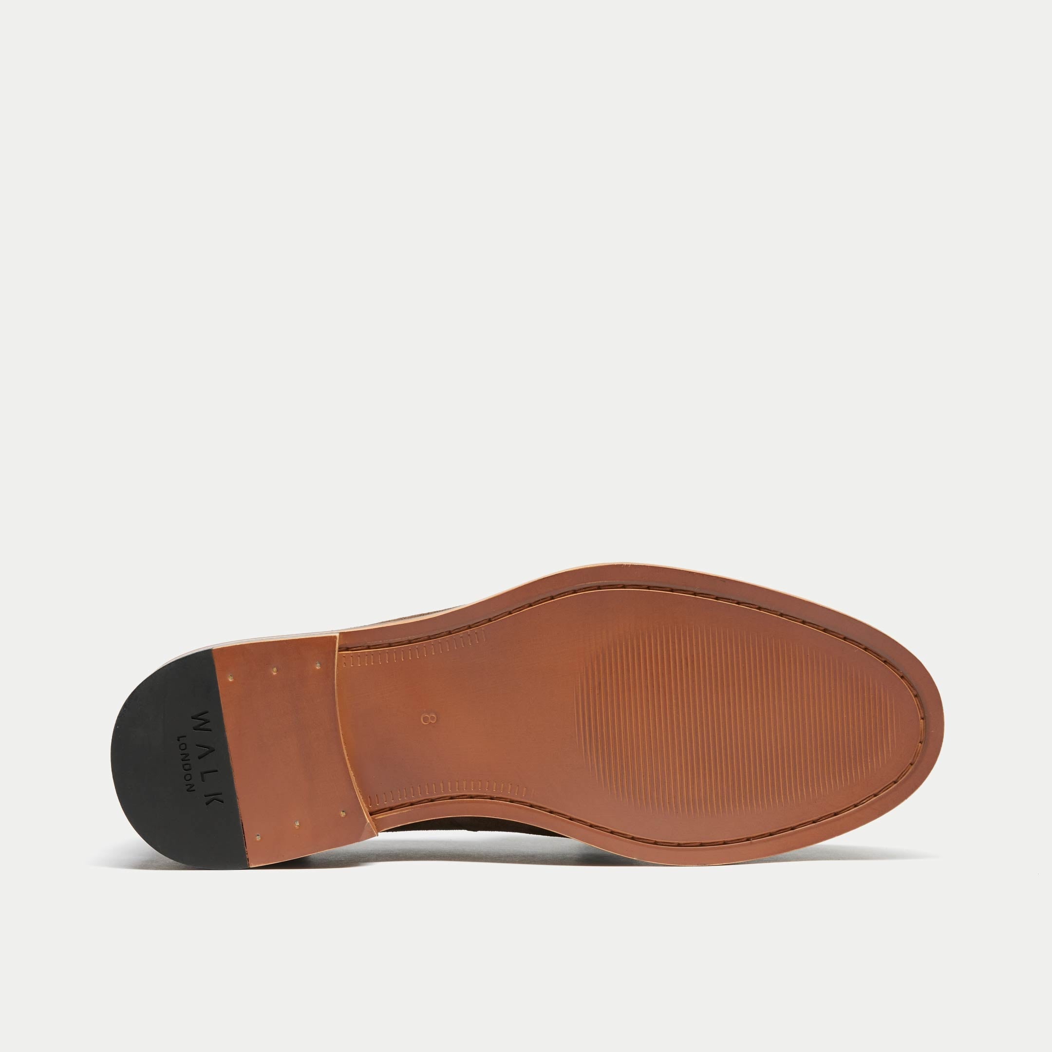 Walk London Mens Putney Tassel Loafer - Brown Suede