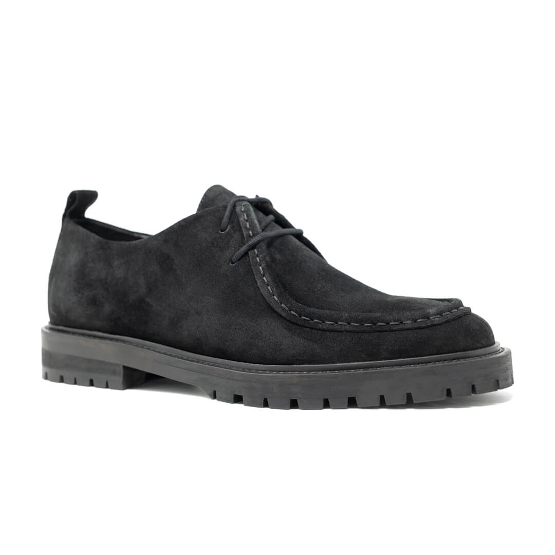 WALK London Sean Apron Shoe Black Suede