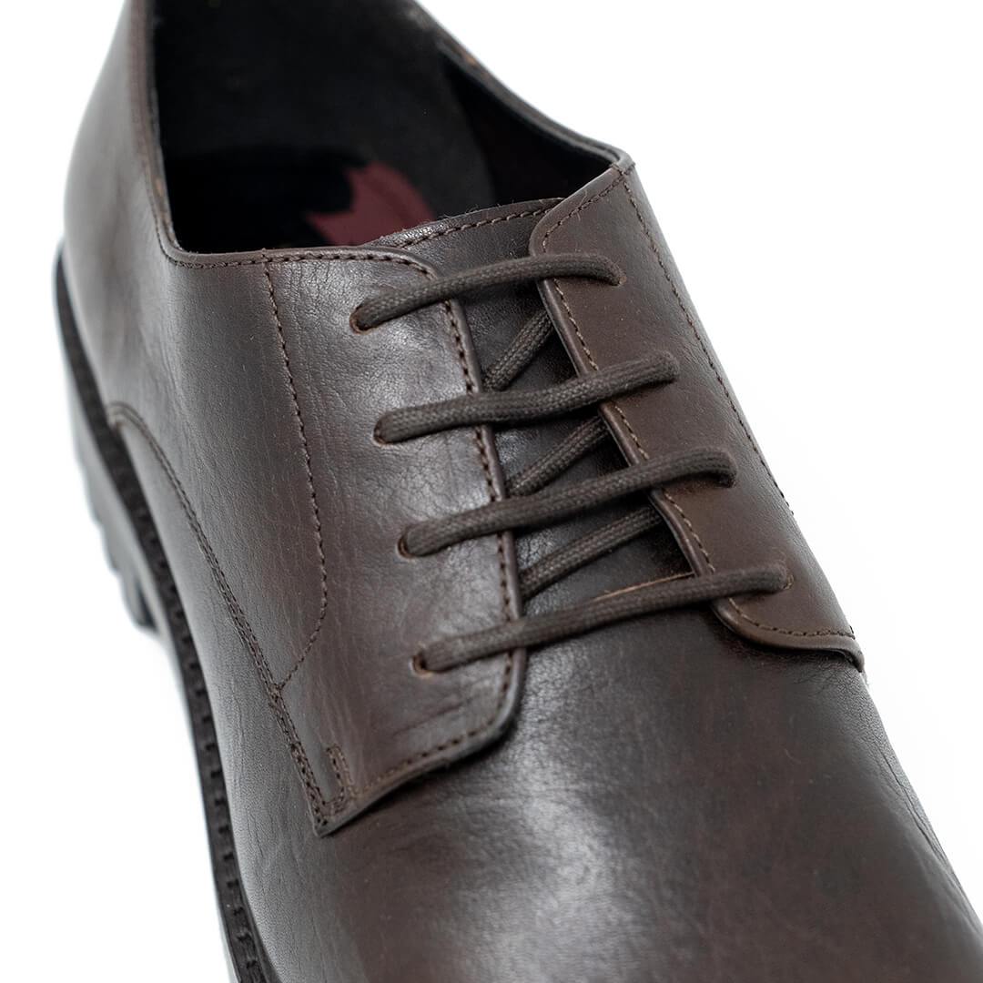 WALK London Sean Derby Shoe Brown Leather Facing