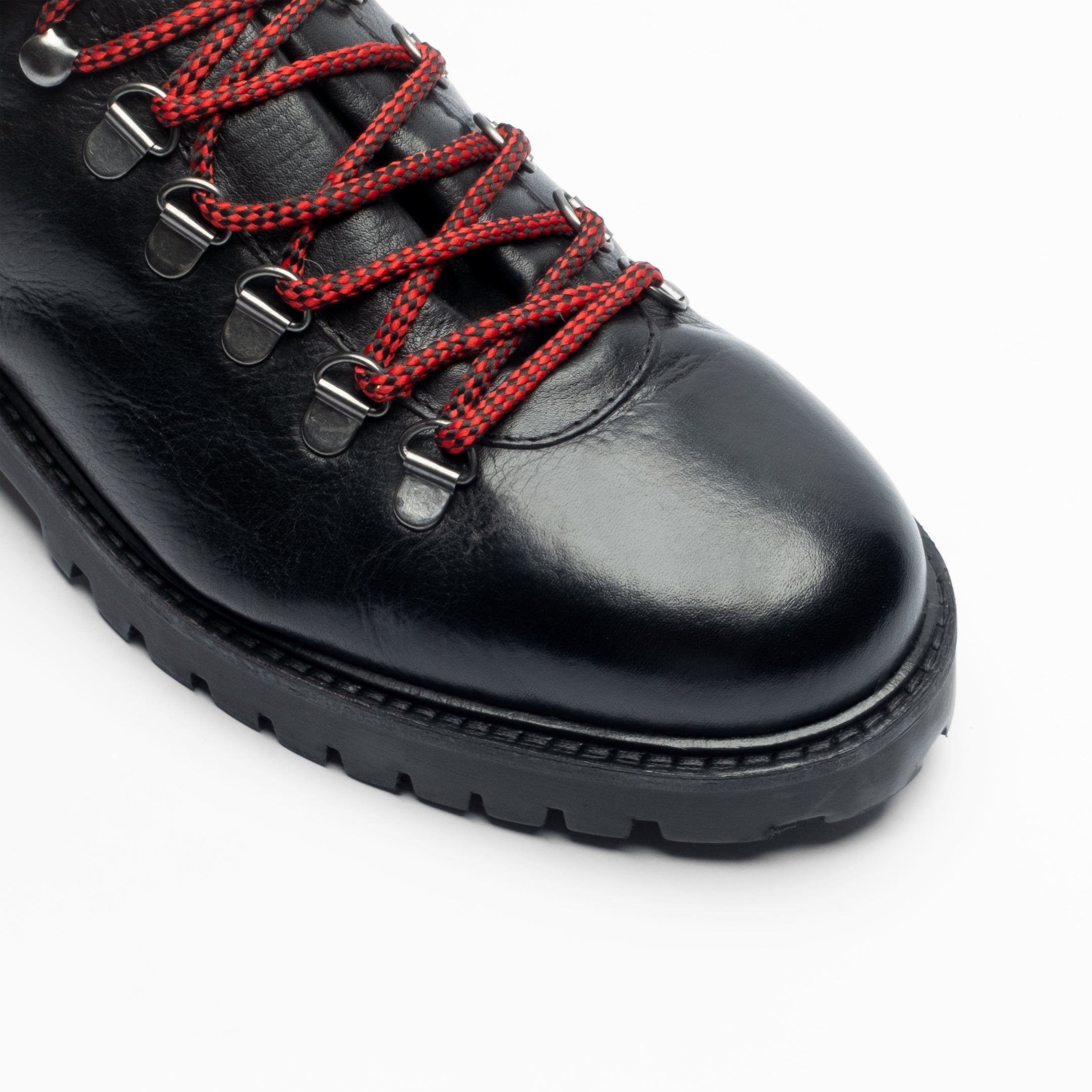 WALK London Sean Low Hiking Boots Black Leather