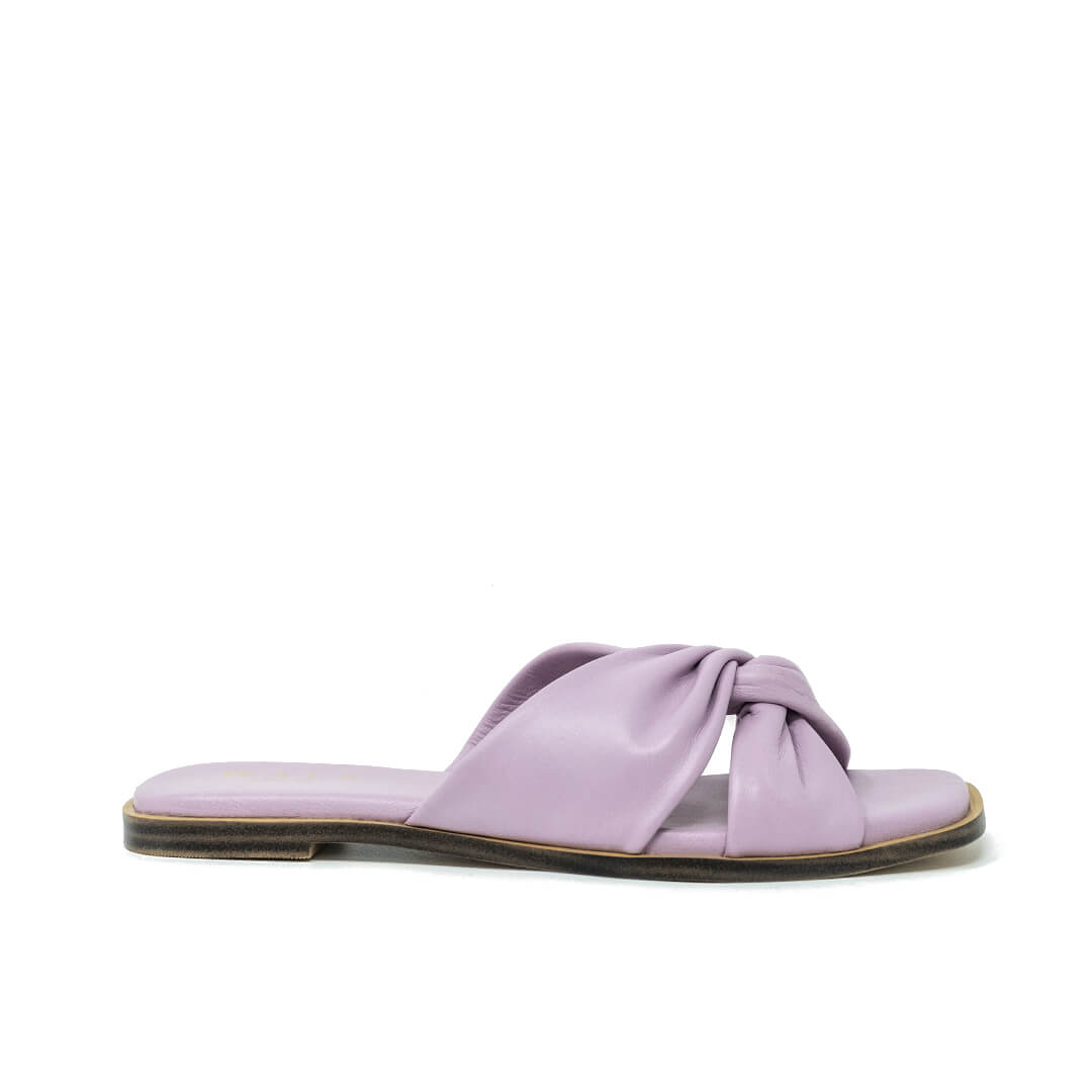 St Tropez Knotted Sandal Lilac Leather