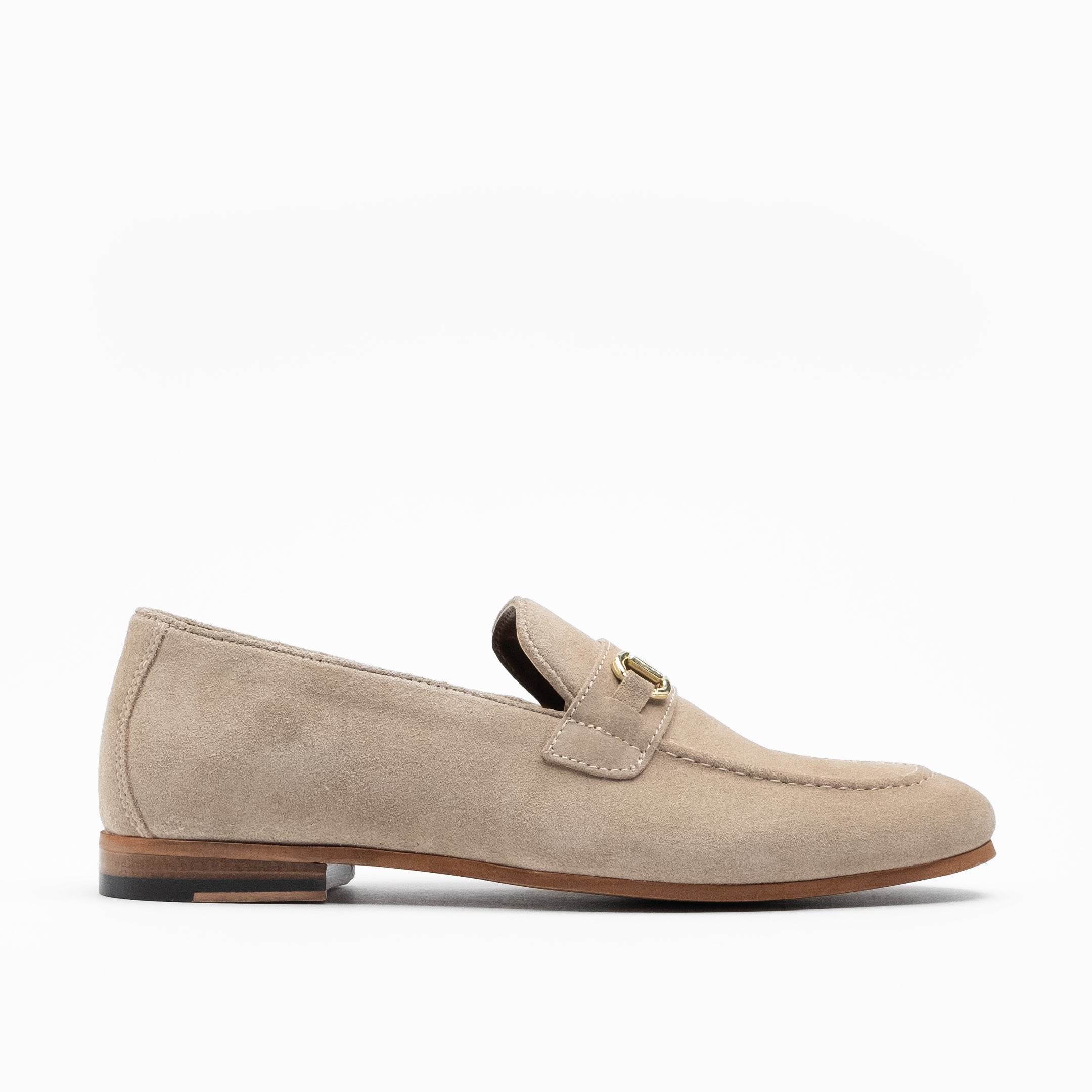 WALK London Terry Trim Loafer Stone Suede