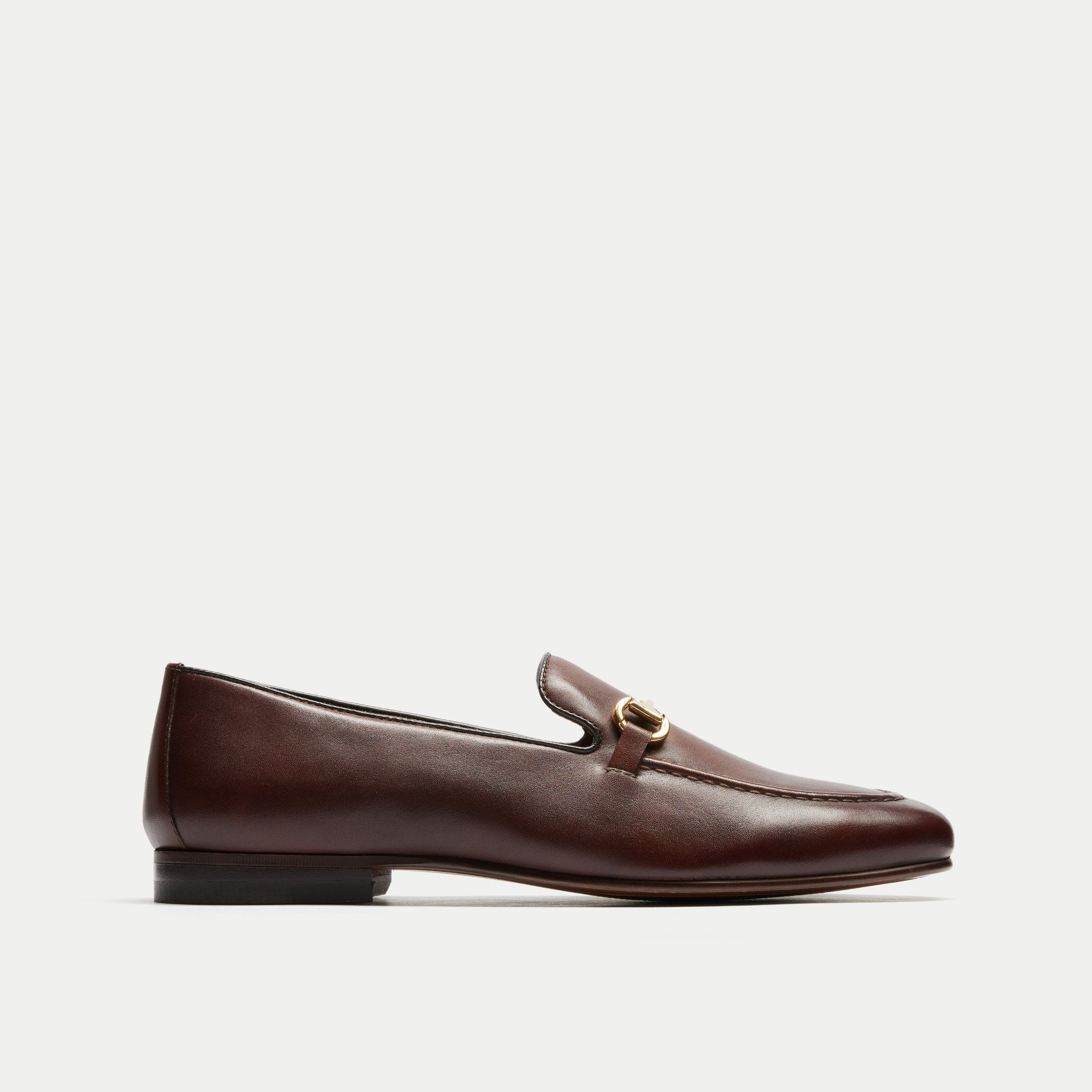 Walk London Mens Trent Trim Loafer in Brown Leather