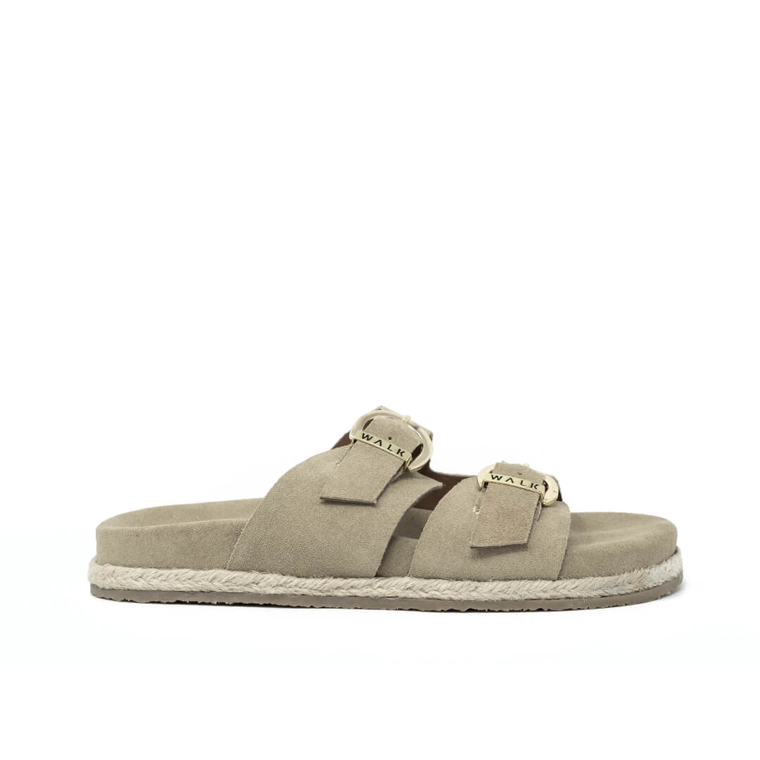 Valencia Jute Footbed Sandal Sand Suede