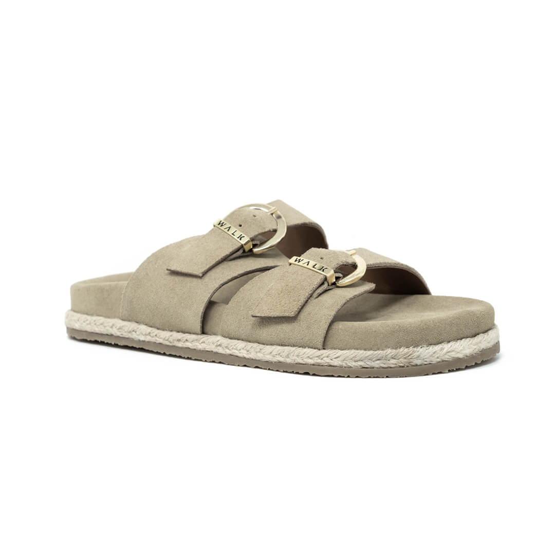 Valencia Jute Footbed Sandal Sand Suede